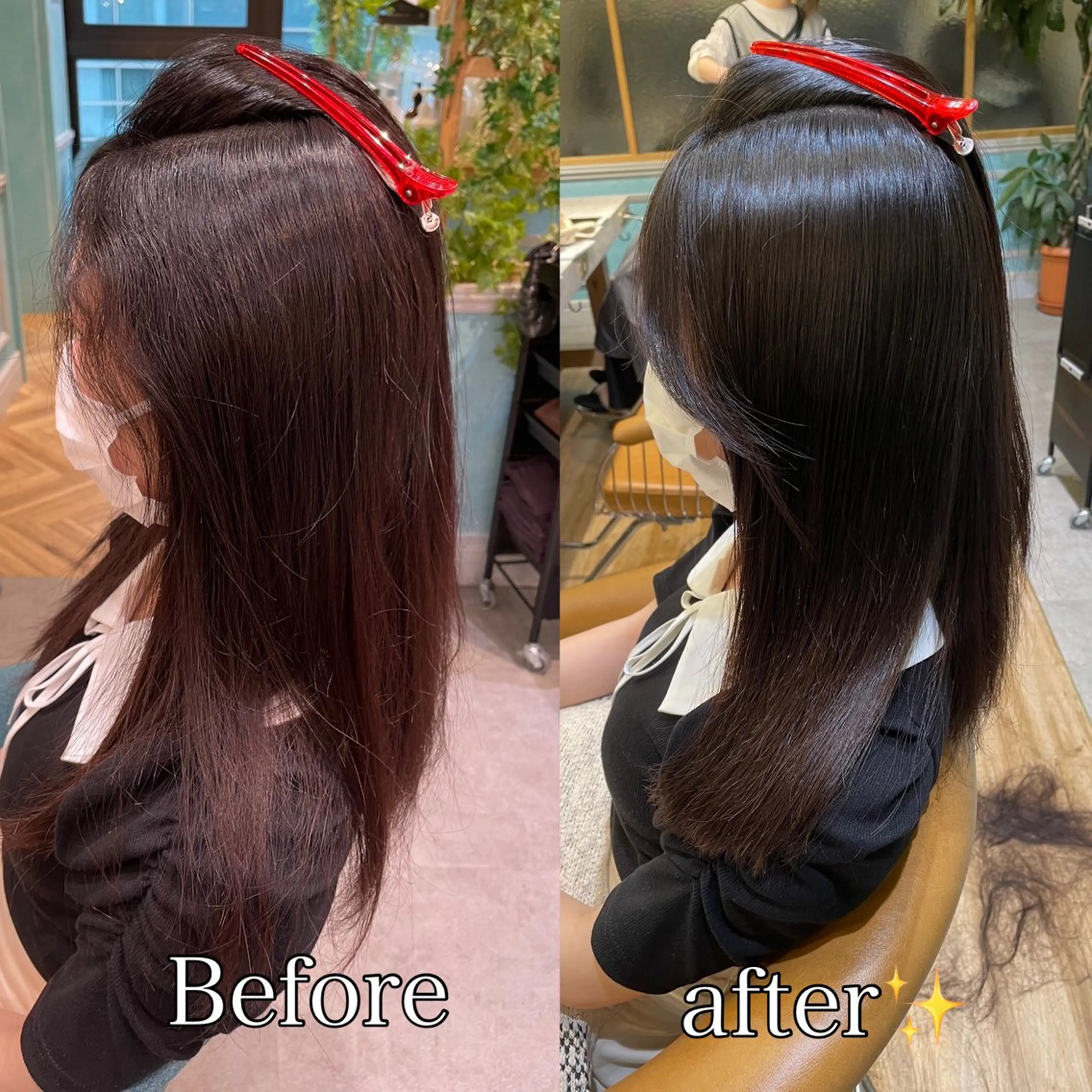 セミロング パーマ カット 縮毛矯正 トリートメント 🫒オリーブカラー/ みづき/パーマ🤍のヘアスタイル