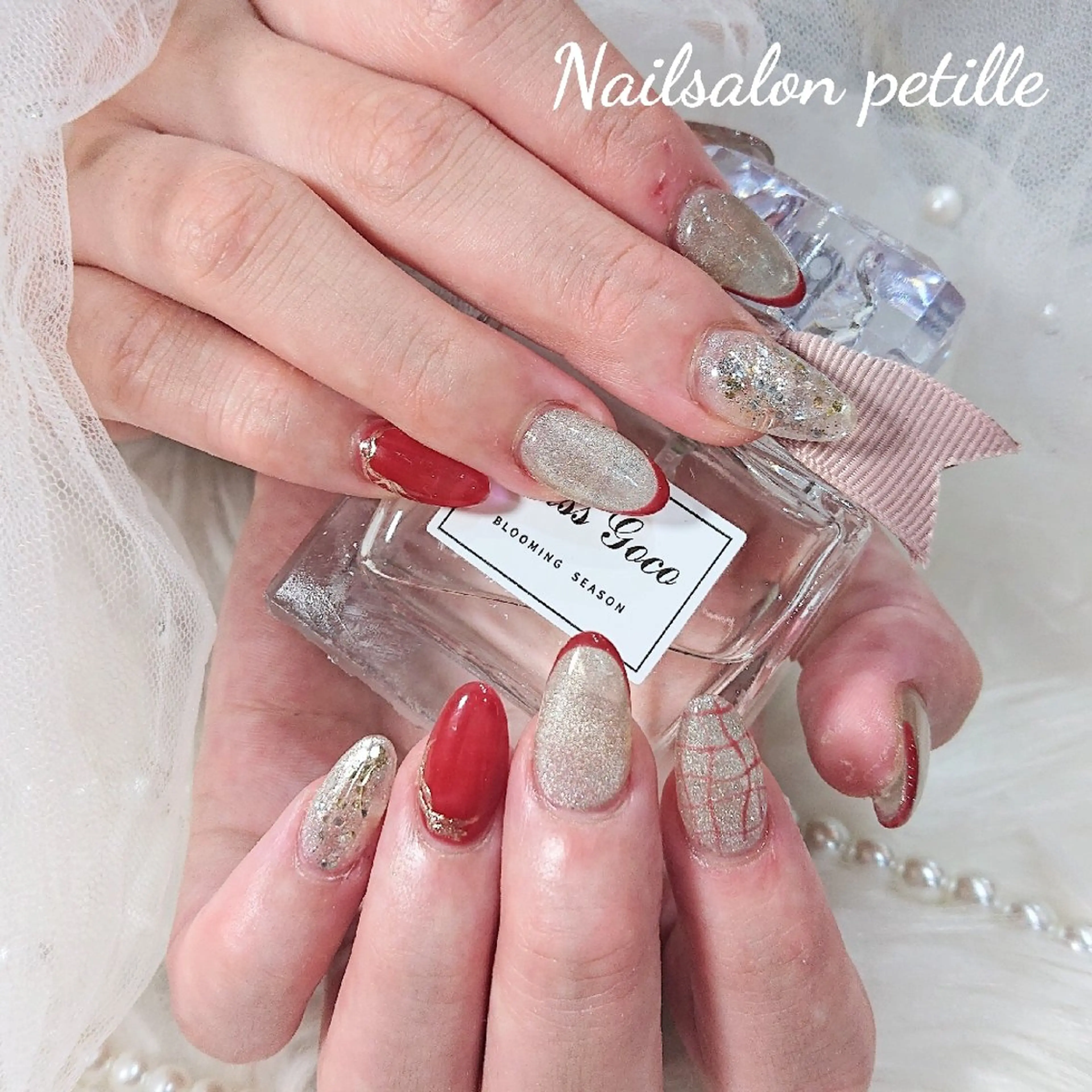 ネイル 成人式 たかなし かなのネイルデザイン