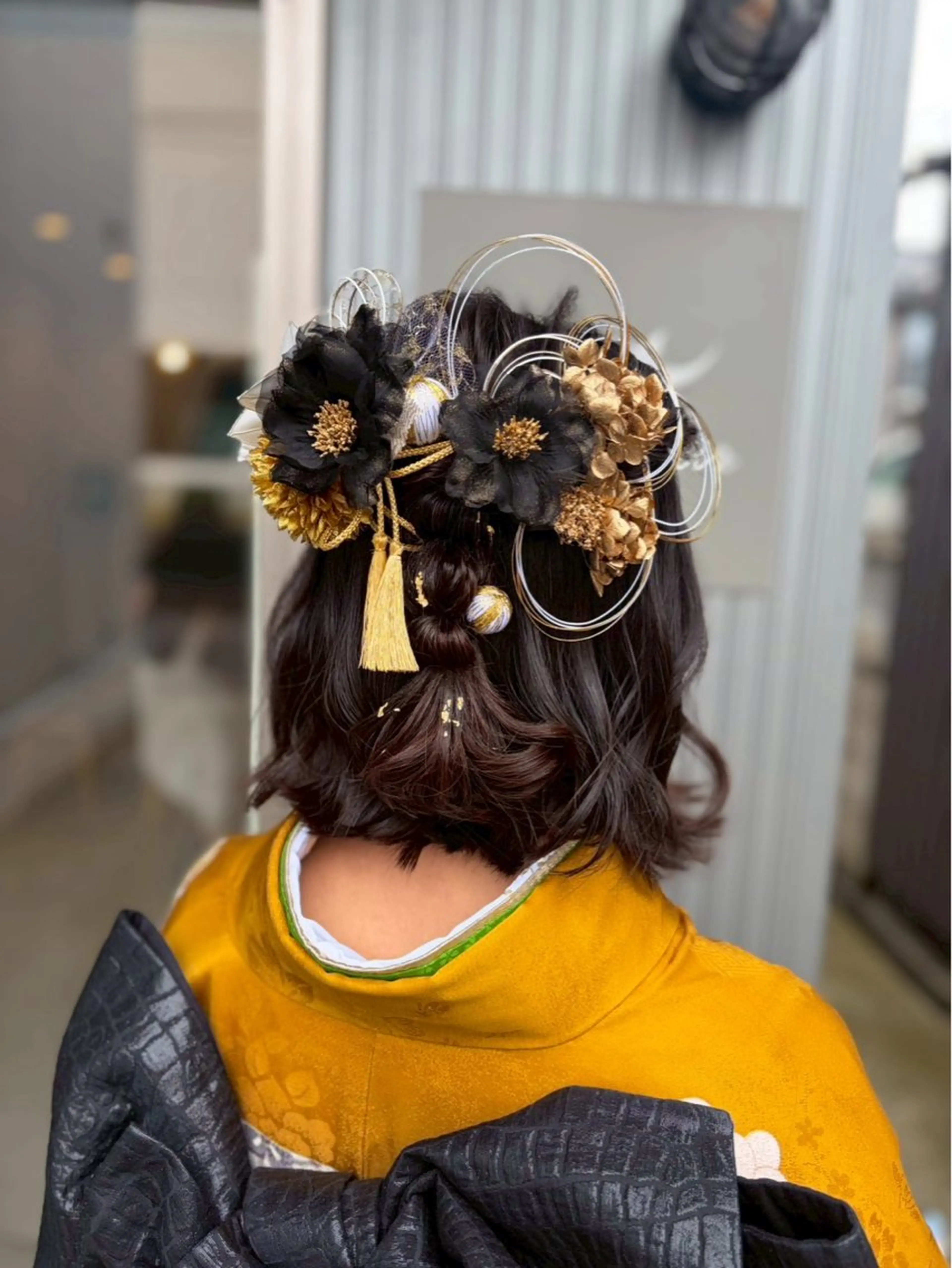 ミディアム ヘアアレンジ 成人式 ハーフアップ ヘアセット May hair【メイヘア】所属・サイトウ ヒトミ 【メイヘア】のヘアスタイル