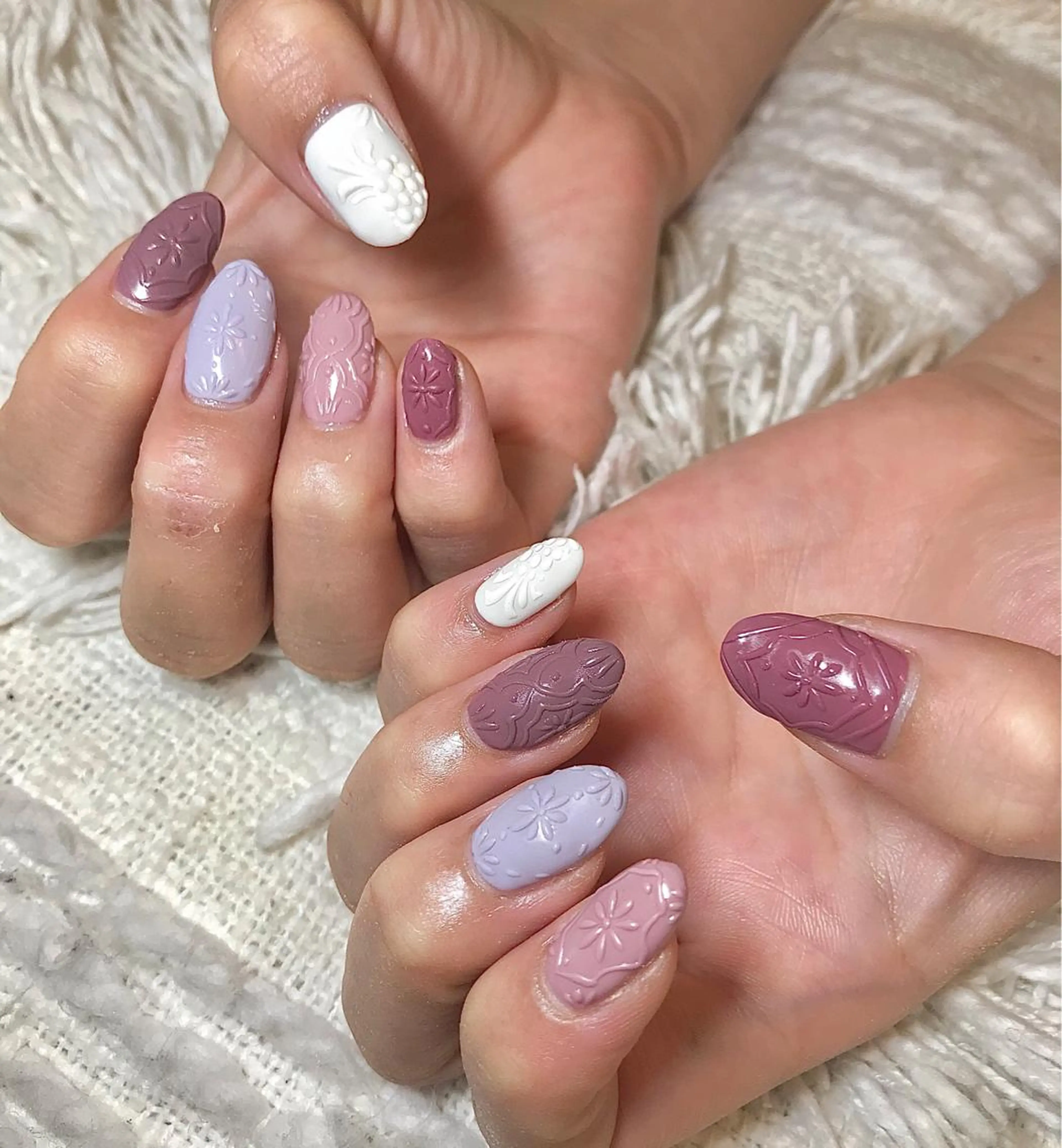 ミディアム カラー パーマ ヘアアレンジ ネイル マツエク・マツパ アートネイル nail&eye Aoのマツエク・マツパデザイン