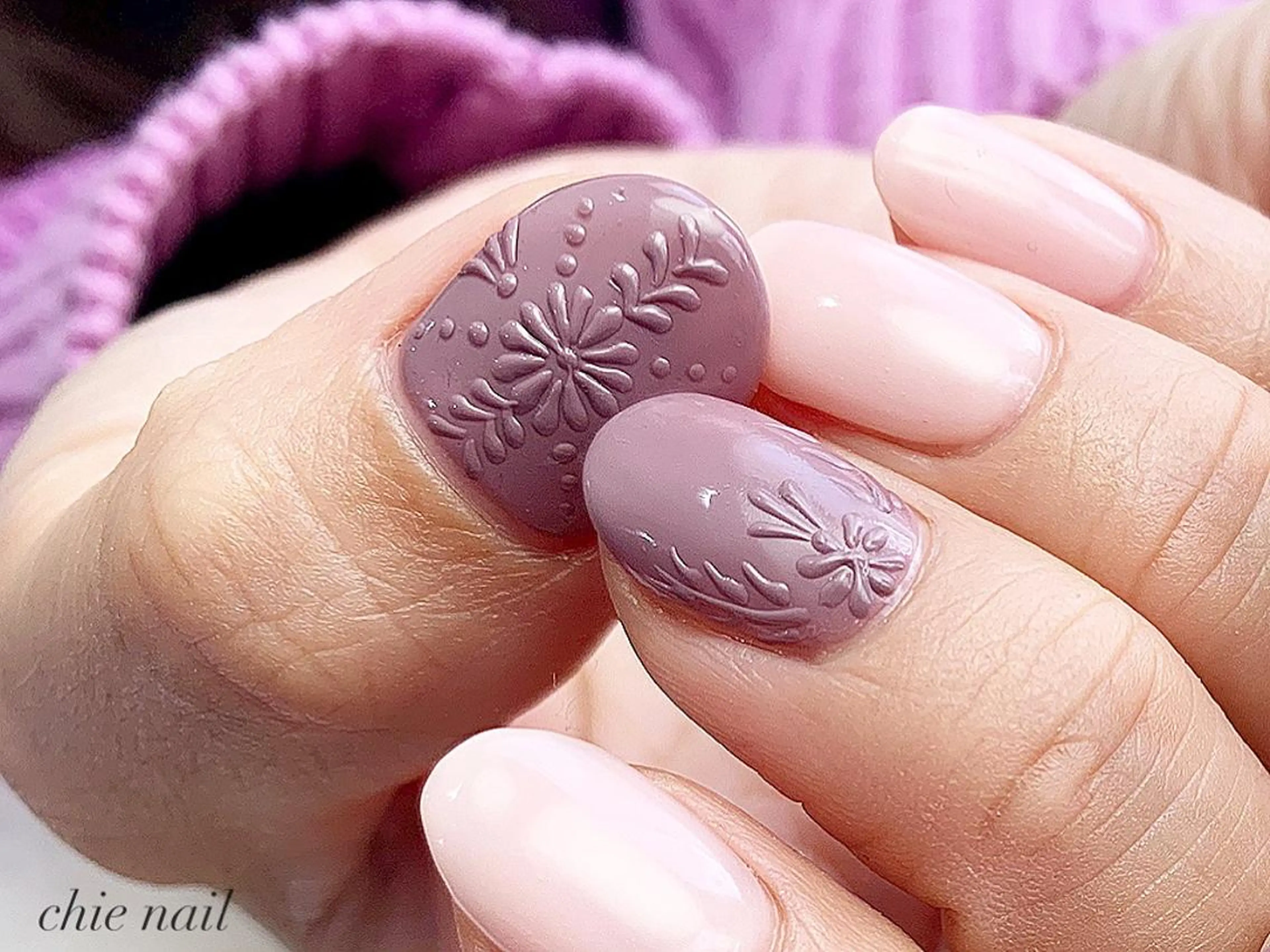 ネイル アートネイル クリアネイル ぷっくりネイル ハンドネイル 森ノ宮❤︎ chieのネイルデザイン