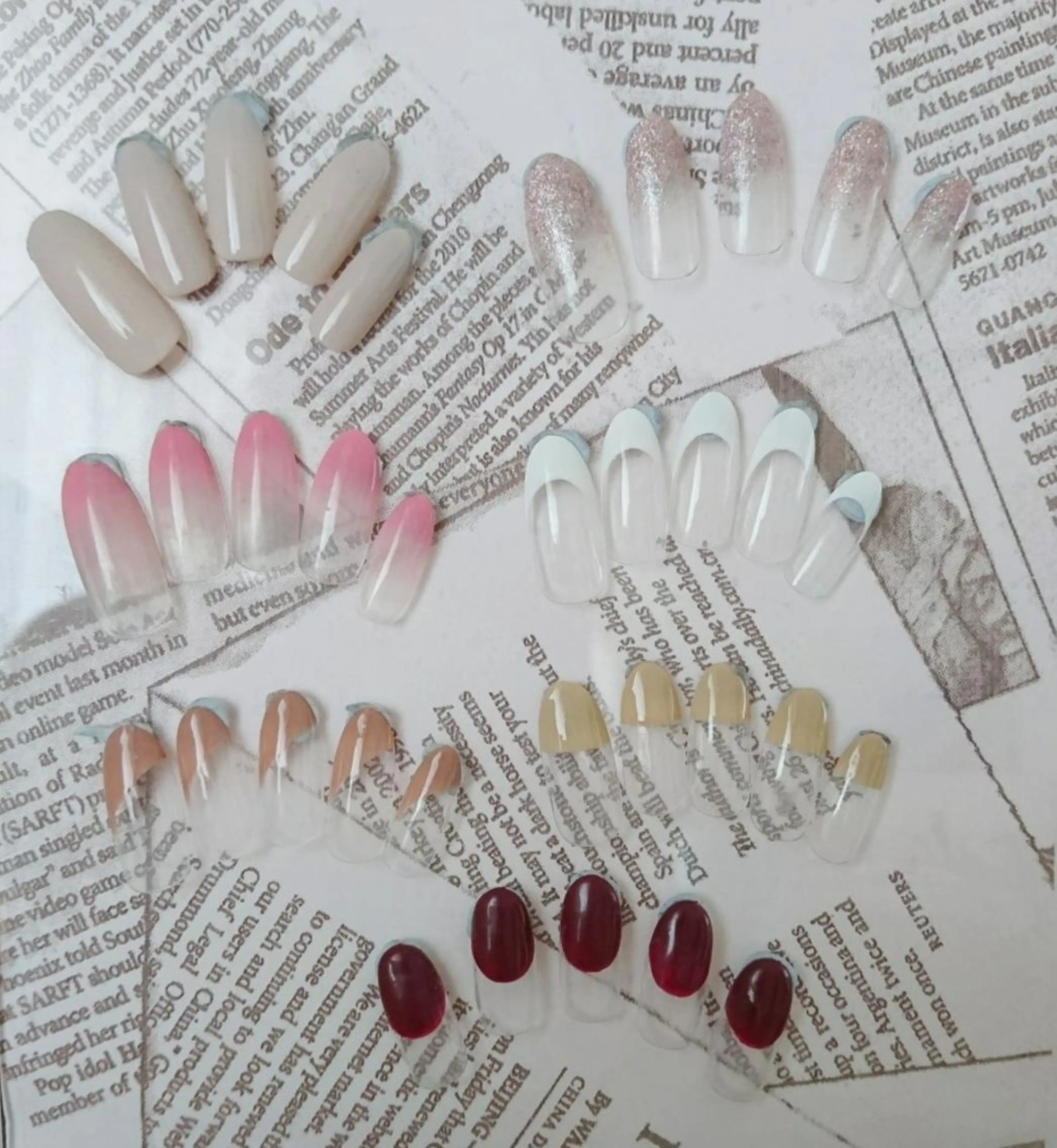 ①【オフ無】シンプル💅ワンカラー/フレンチ（+500）/カラグラ/ラメグラ/ラメ全塗りの写真