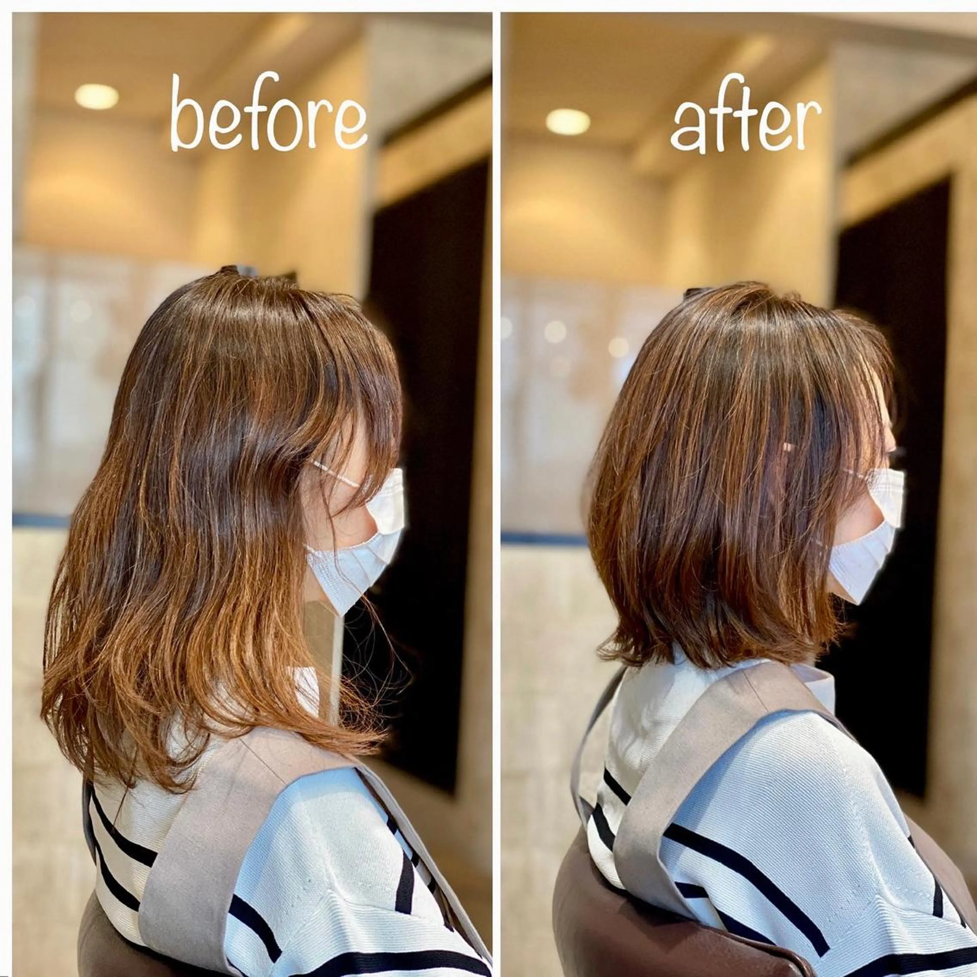 ミディアム カラー ミディアムレイヤー ハイライトカラー ハイライト レイヤーカット Hair Life LIB所属・宮城 将大のヘアスタイル