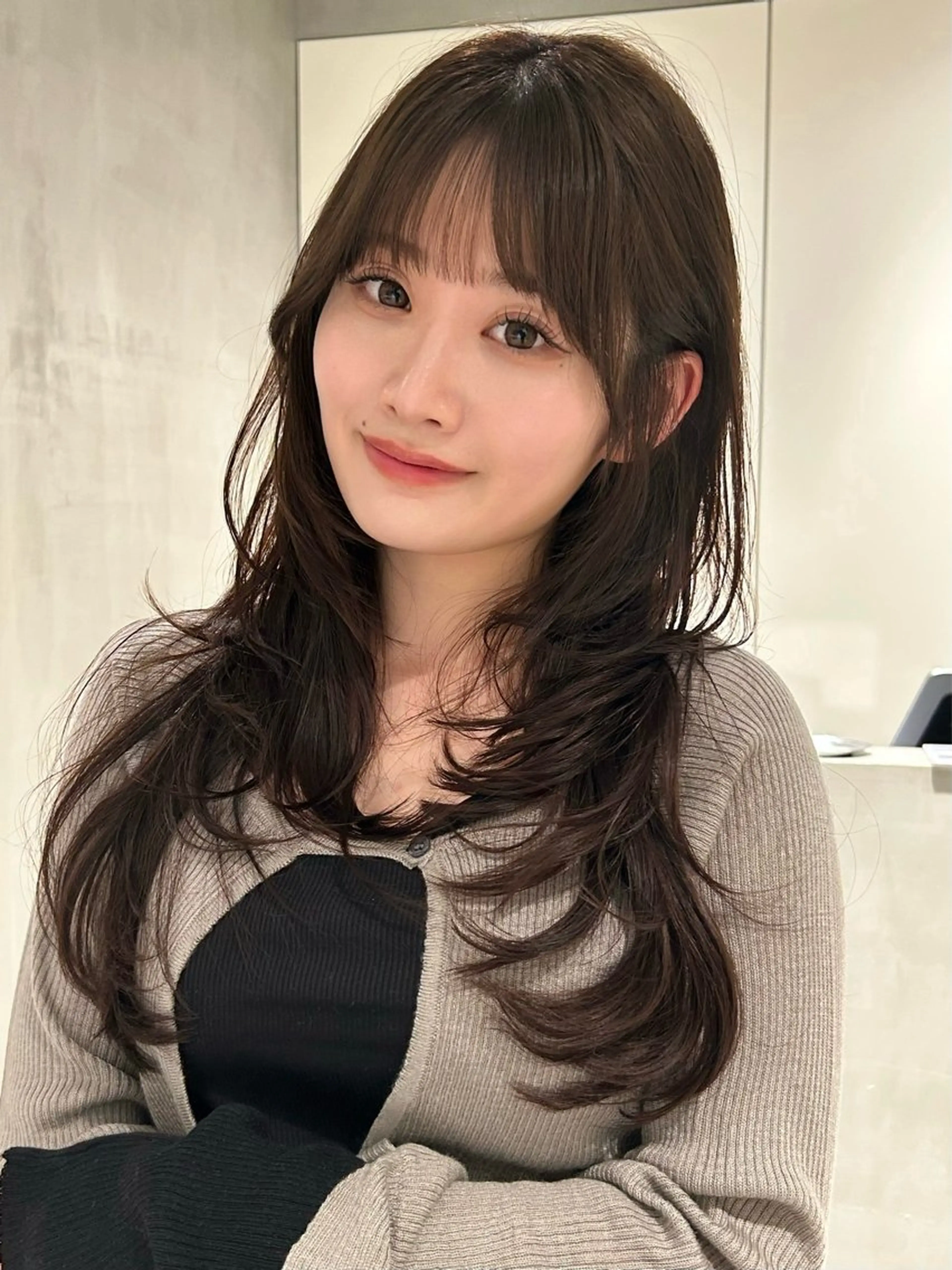 ロング カラー カット ヘアカラー トリートメント techné所属・ショウタ/レイヤーカ ット/透明感カラーのヘアスタイル