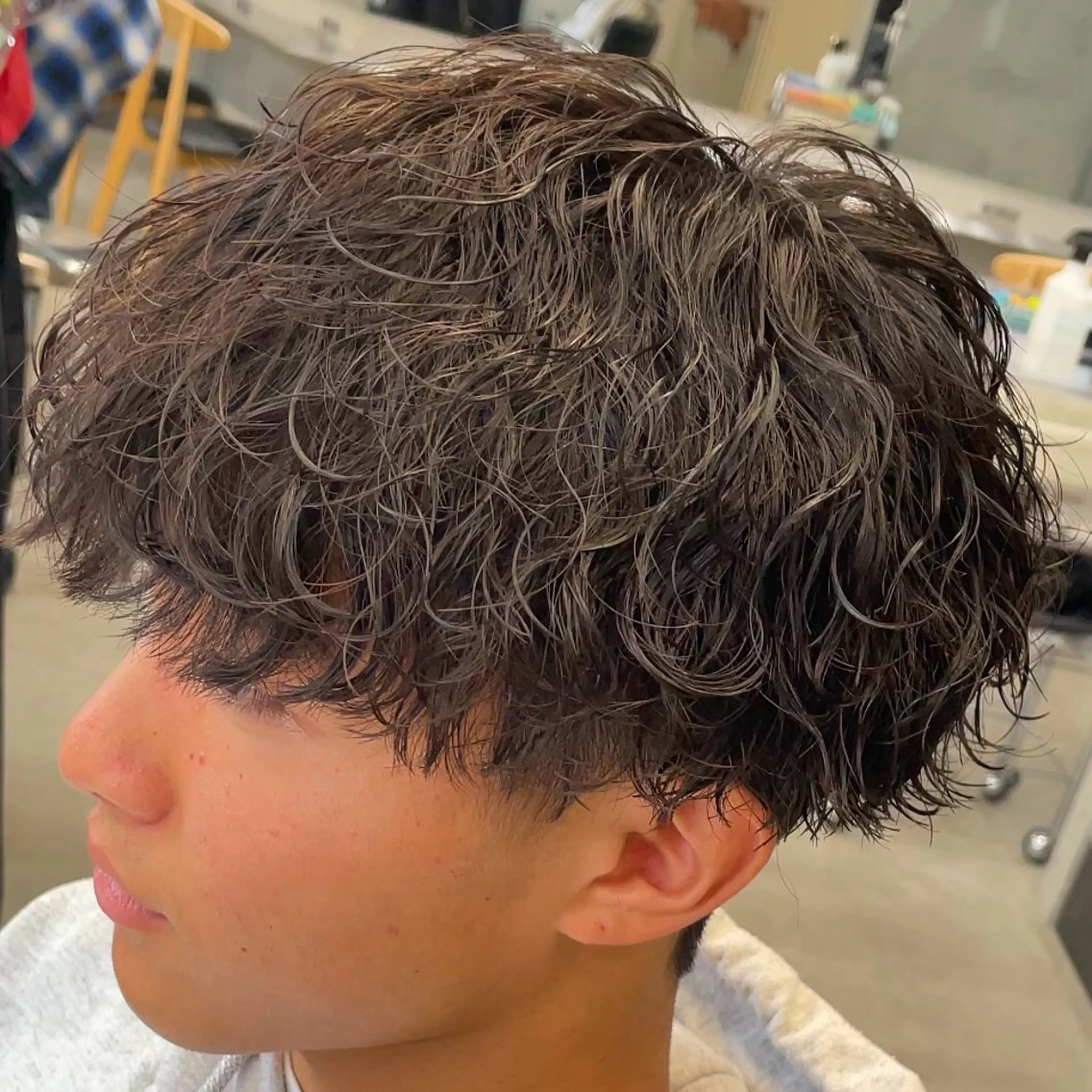 ミディアム パーマ ヘアアレンジ メンズ fifth Tokyo所属・fifth 石川 凪のヘアスタイル