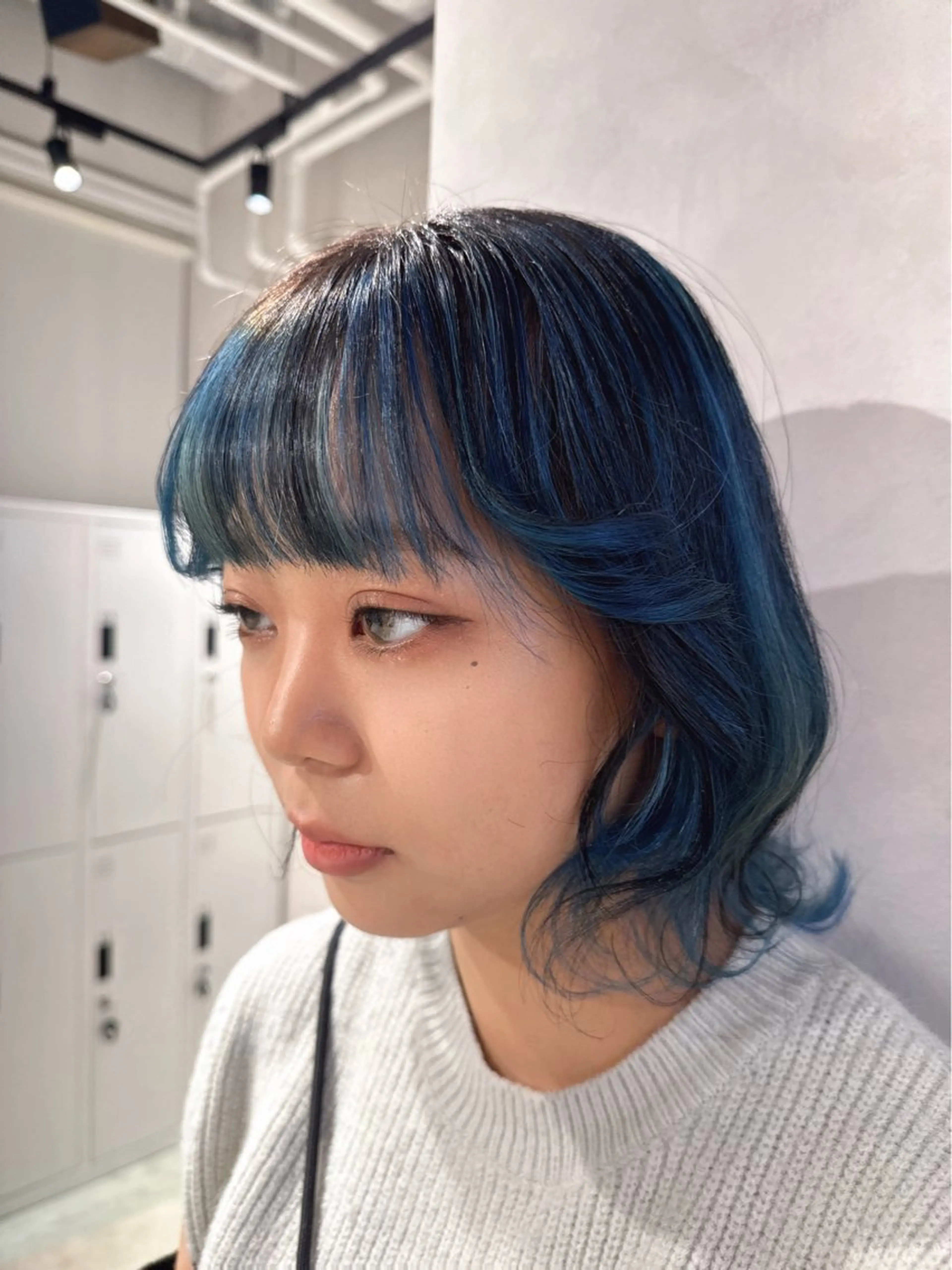 ミディアム カラー カット ヘアカラー トリートメント 透明感カラー✨艶髪 制作🌱山根あゆみのヘアスタイル