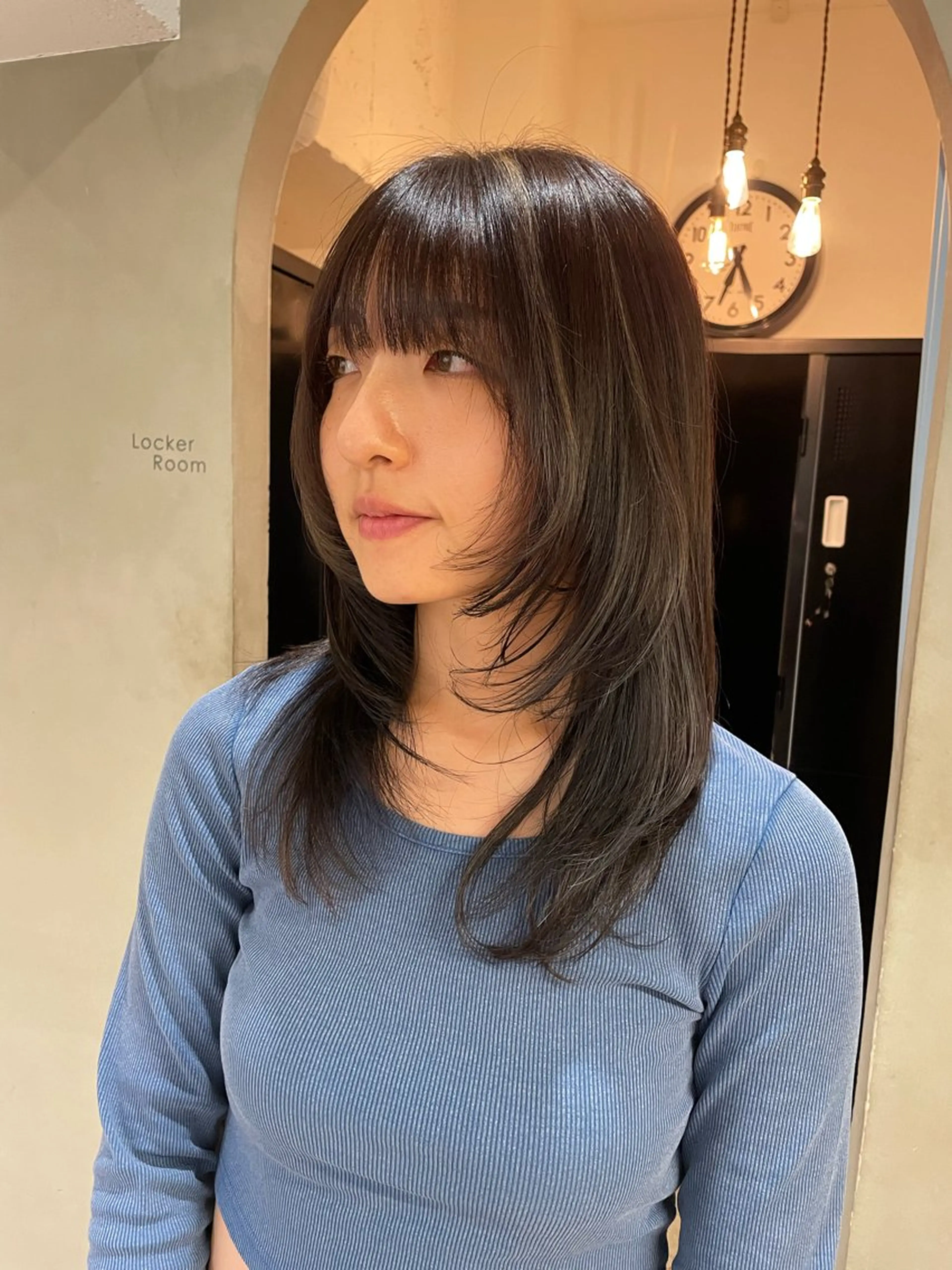 ロング アッシュ ハイライト LOREN/ miuのヘアスタイル