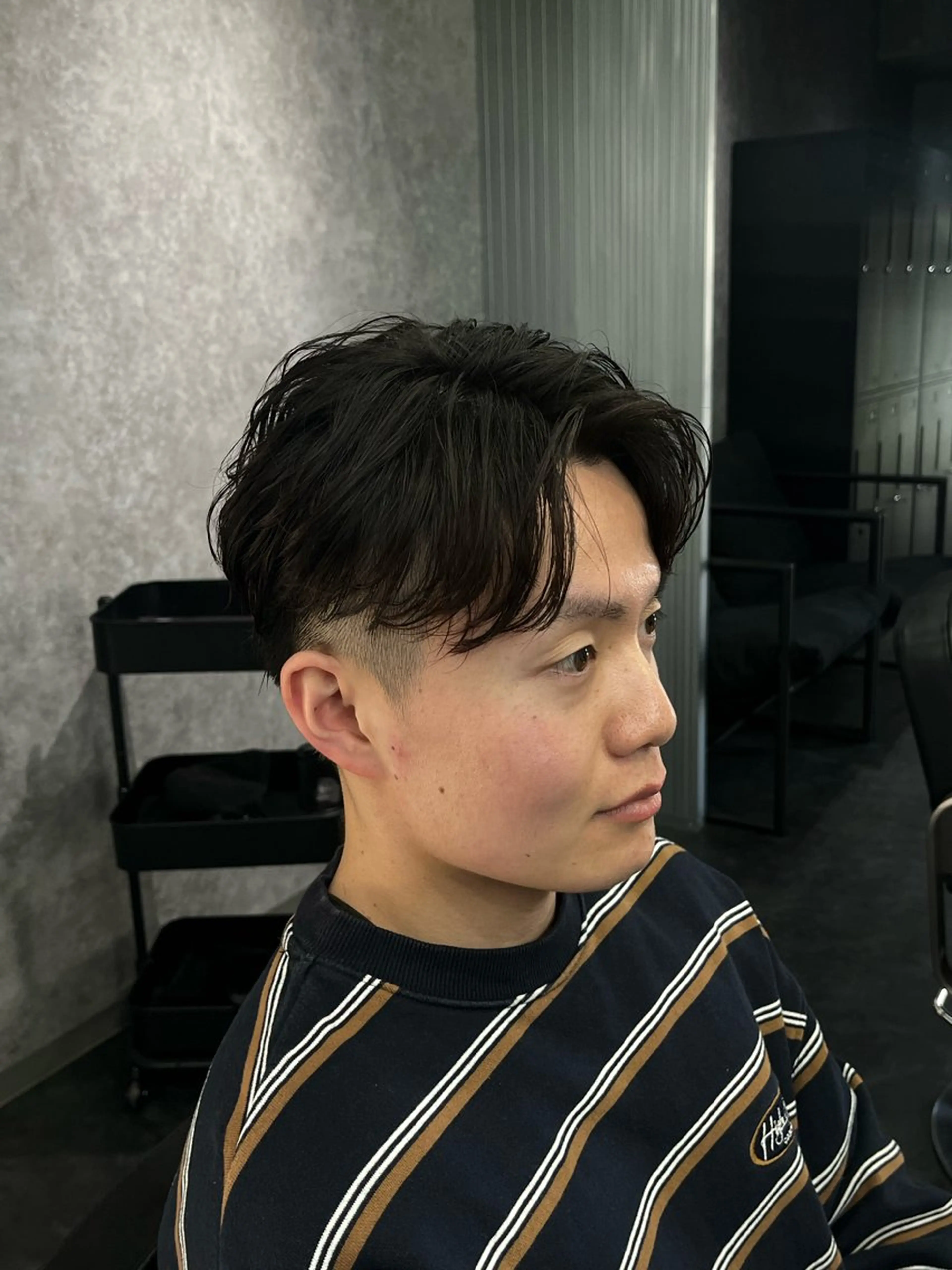 ショート パーマ カット パーマ トリートメント ヘッドスパ ヘアセット メンズ特化/パーマ /フェード/洋輔のヘアスタイル