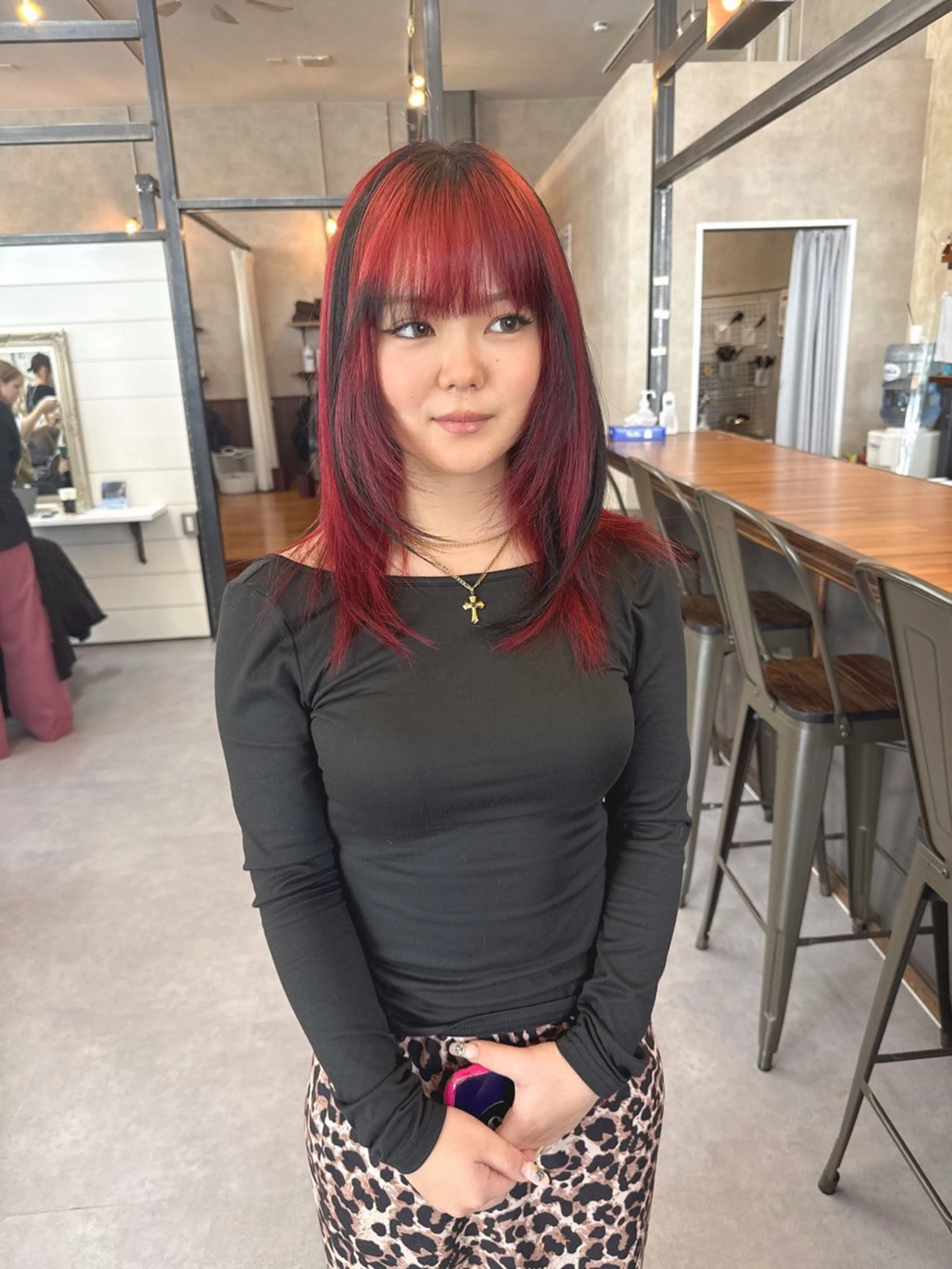 ミディアム andKおもろまち店 艶ダブルカラー✨のヘアスタイル