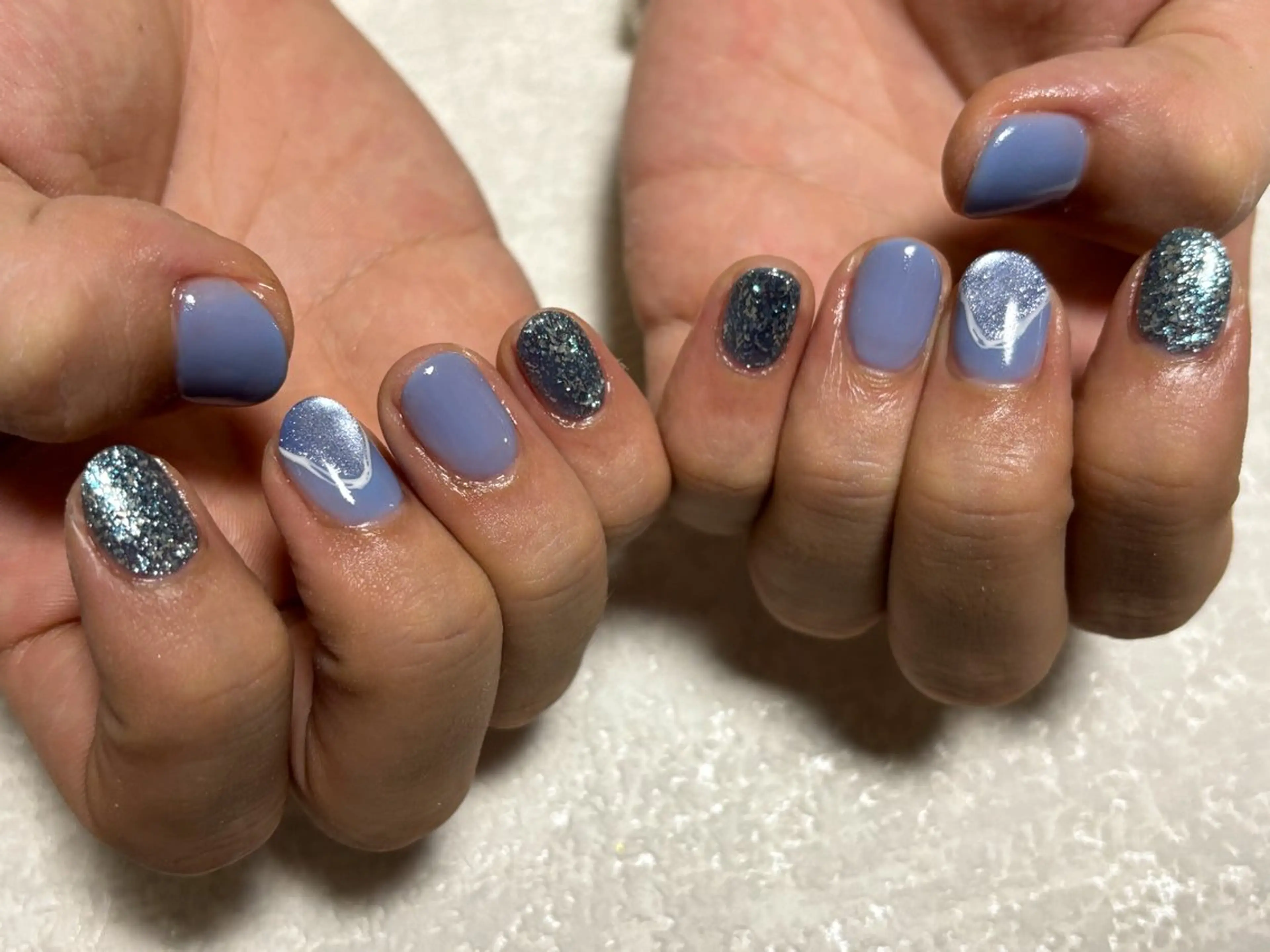 ネイル オーロラネイル フットネイル フレンチネイル ジェルネイル 韓国ネイル ハンドネイル kiki nail 二子玉川のネイルデザイン