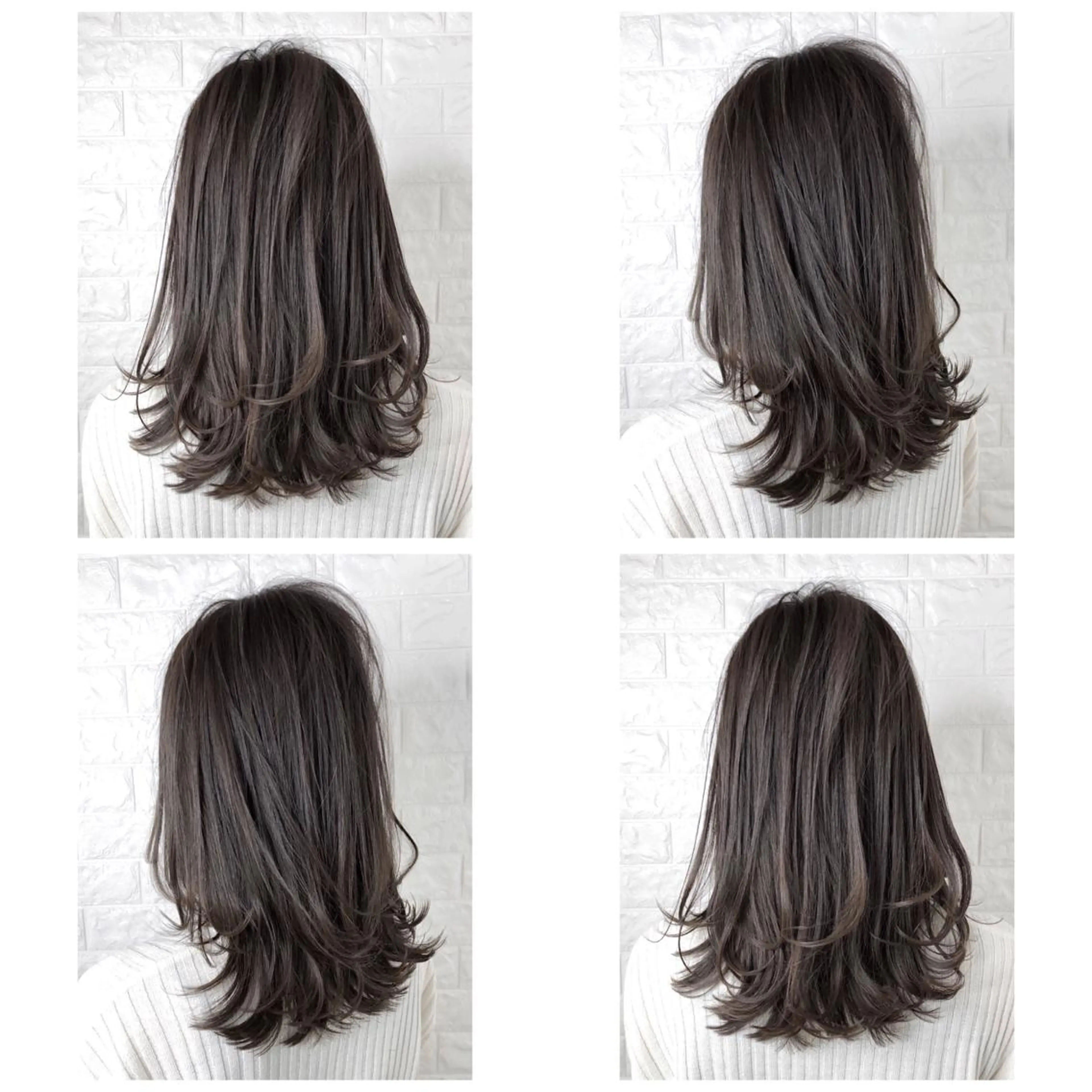 ミディアム カラー 透明感カラー グレージュ KIZU 髪質改善 オカルト怪談のヘアスタイル