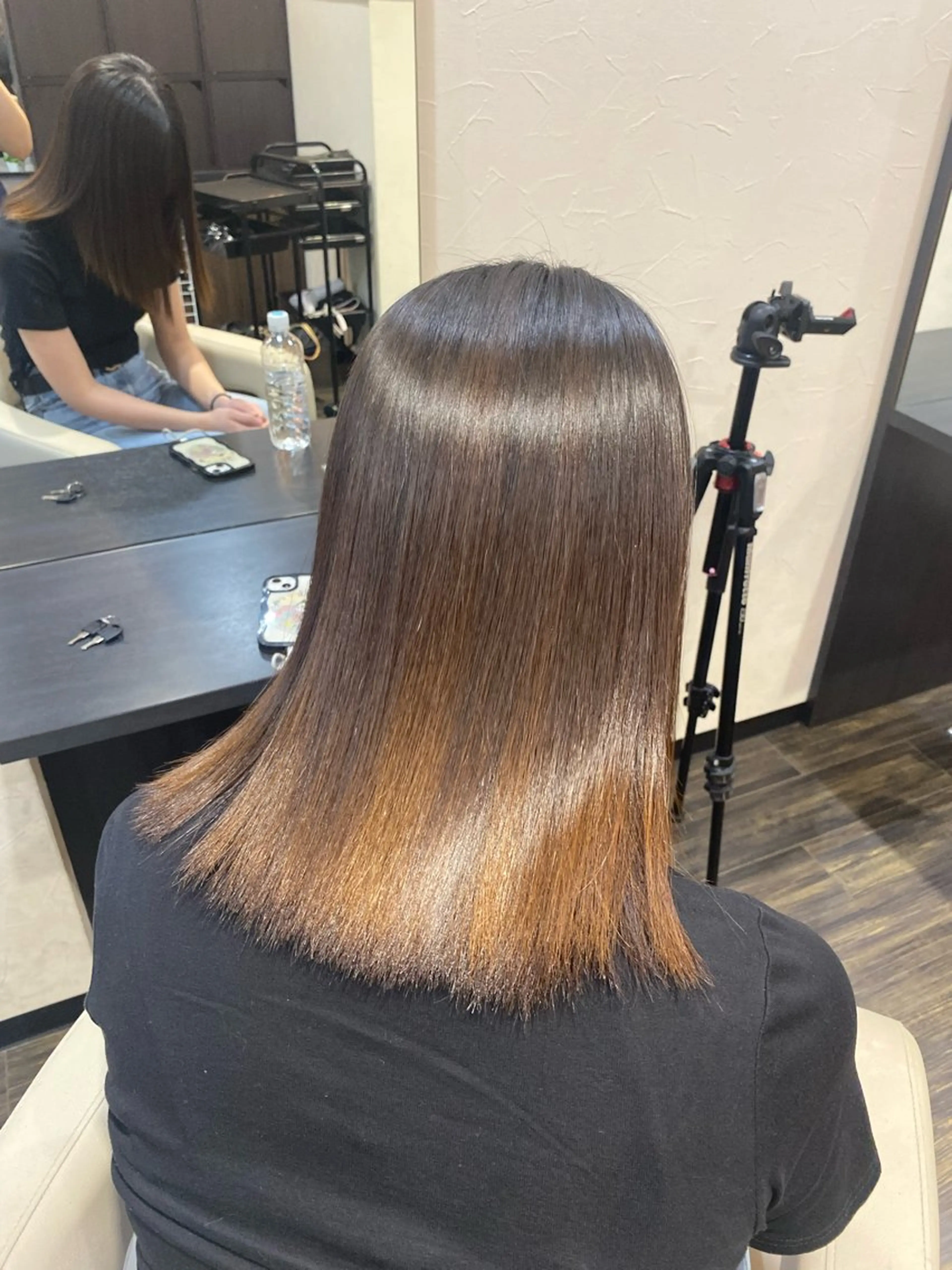 ミディアム カット 縮毛矯正 yamashita karinのヘアスタイル
