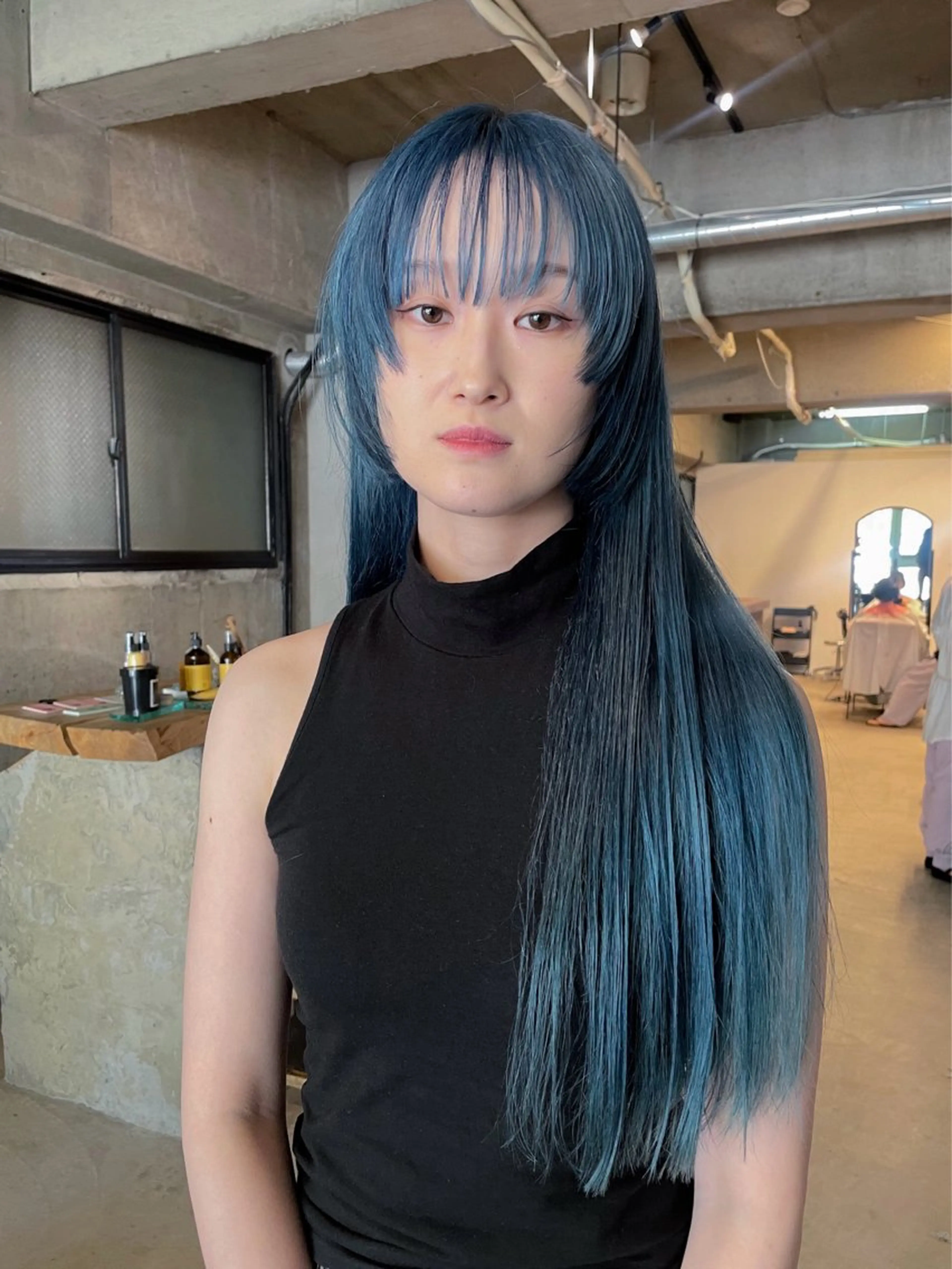 ロング カラー パーマ/レイヤー 岩山丈一郎のヘアスタイル