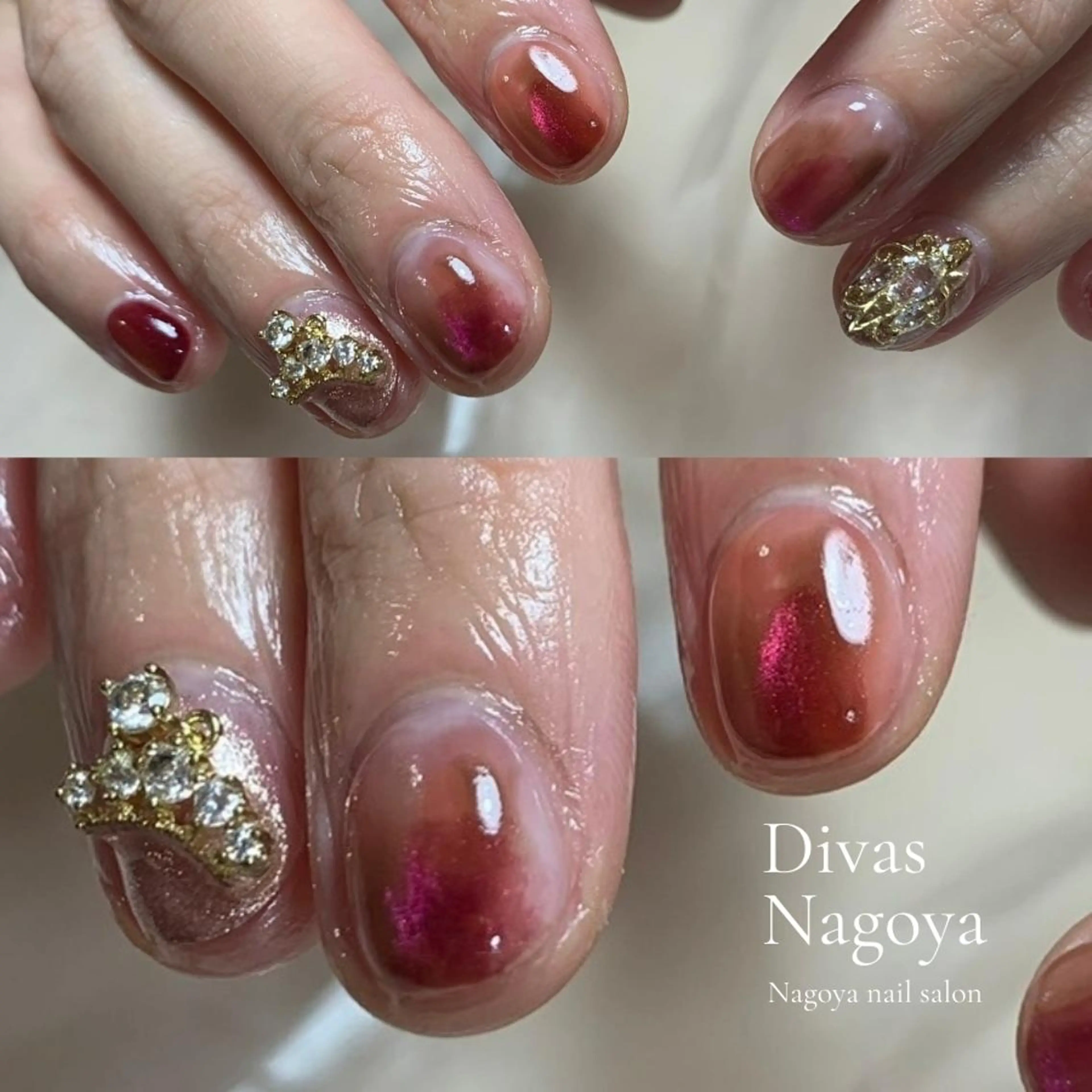 ネイル 長さ出し ジェルネイル 韓国ネイル マグネットネイル 持ち込み 💖D.d nail Sakae 💖のネイルデザイン