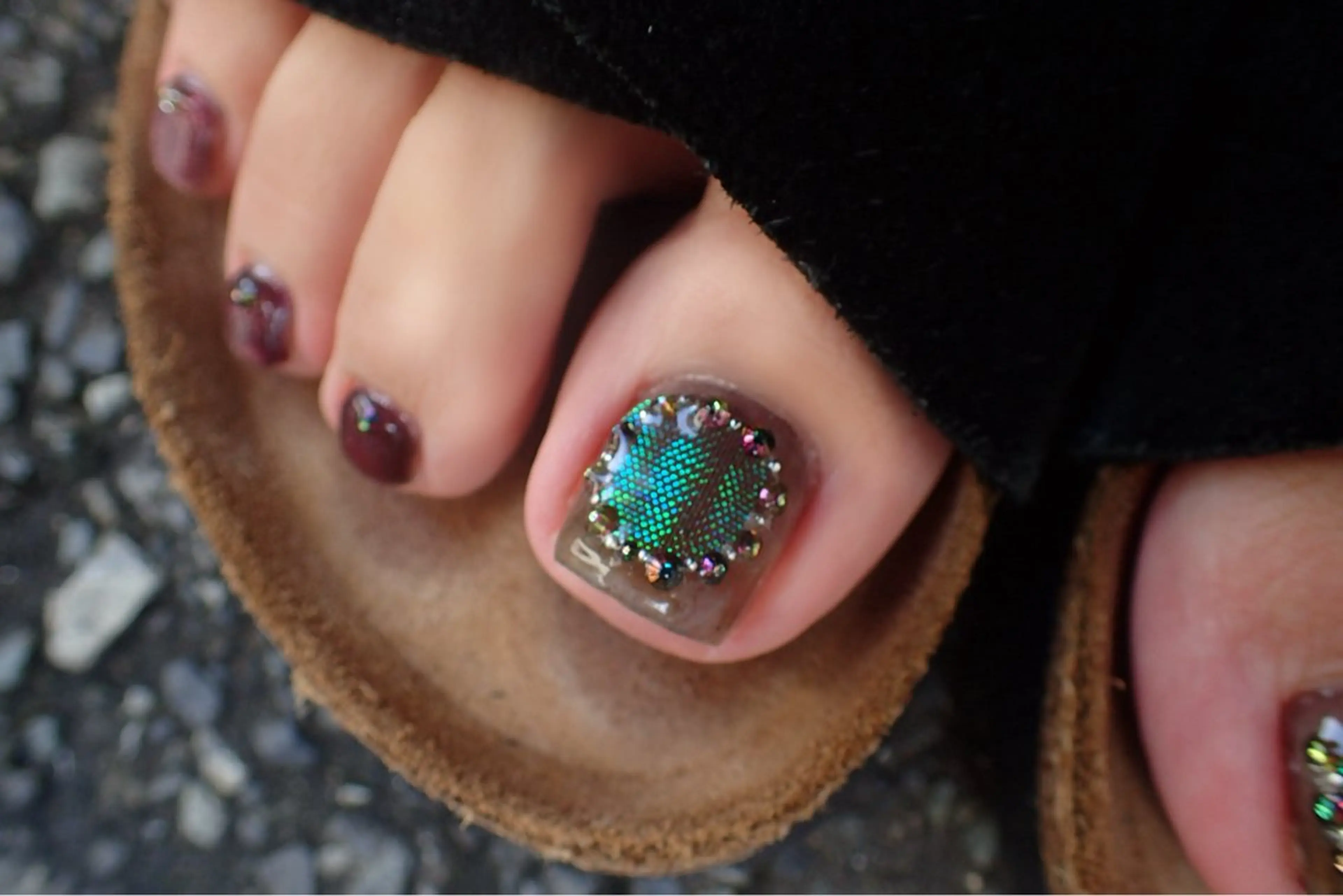 ネイル フットネイル レース A tanoのネイルデザイン