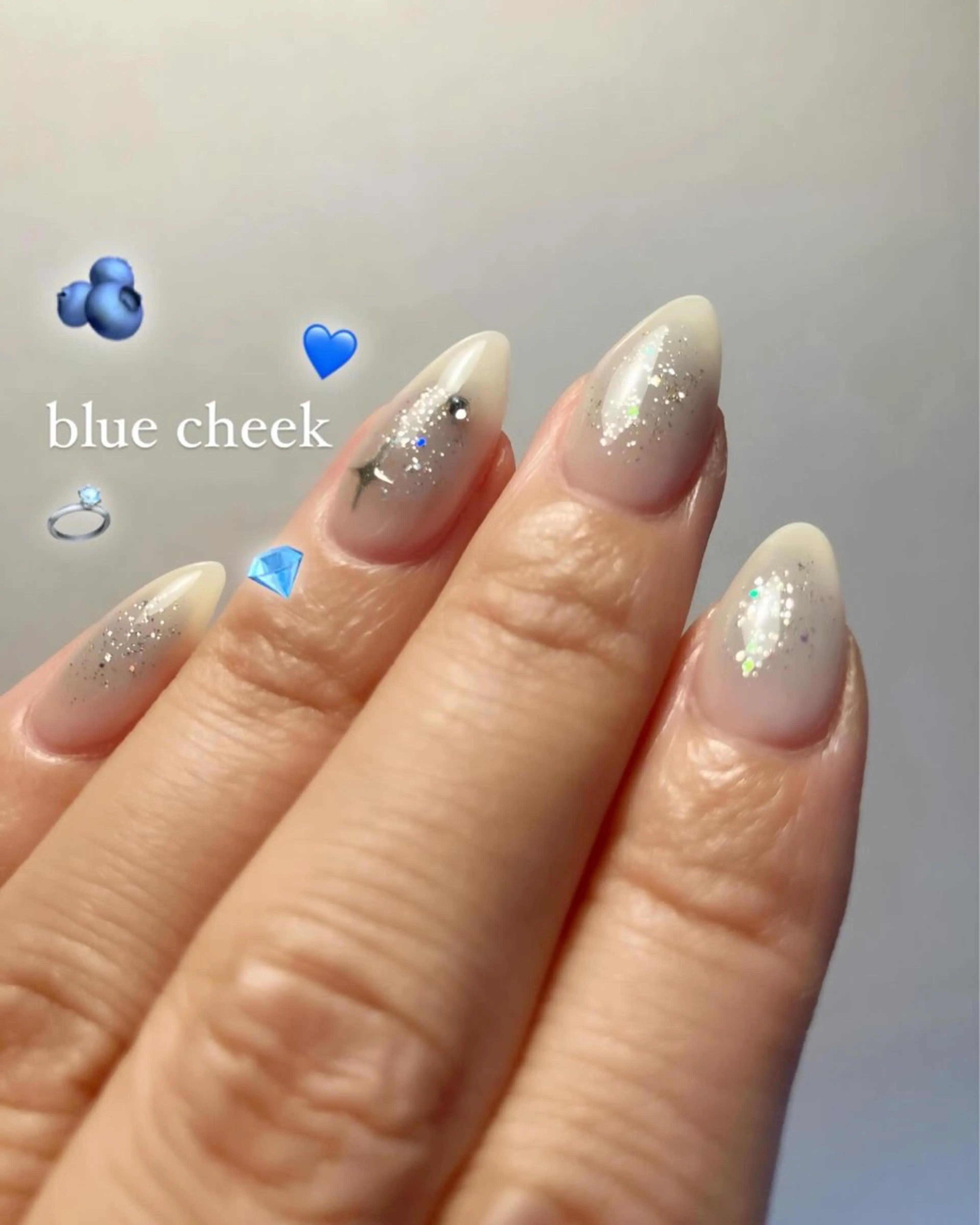 ネイル アートネイル ガーリー キラキラネイル 韓国ネイル uryu yuriのネイルデザイン