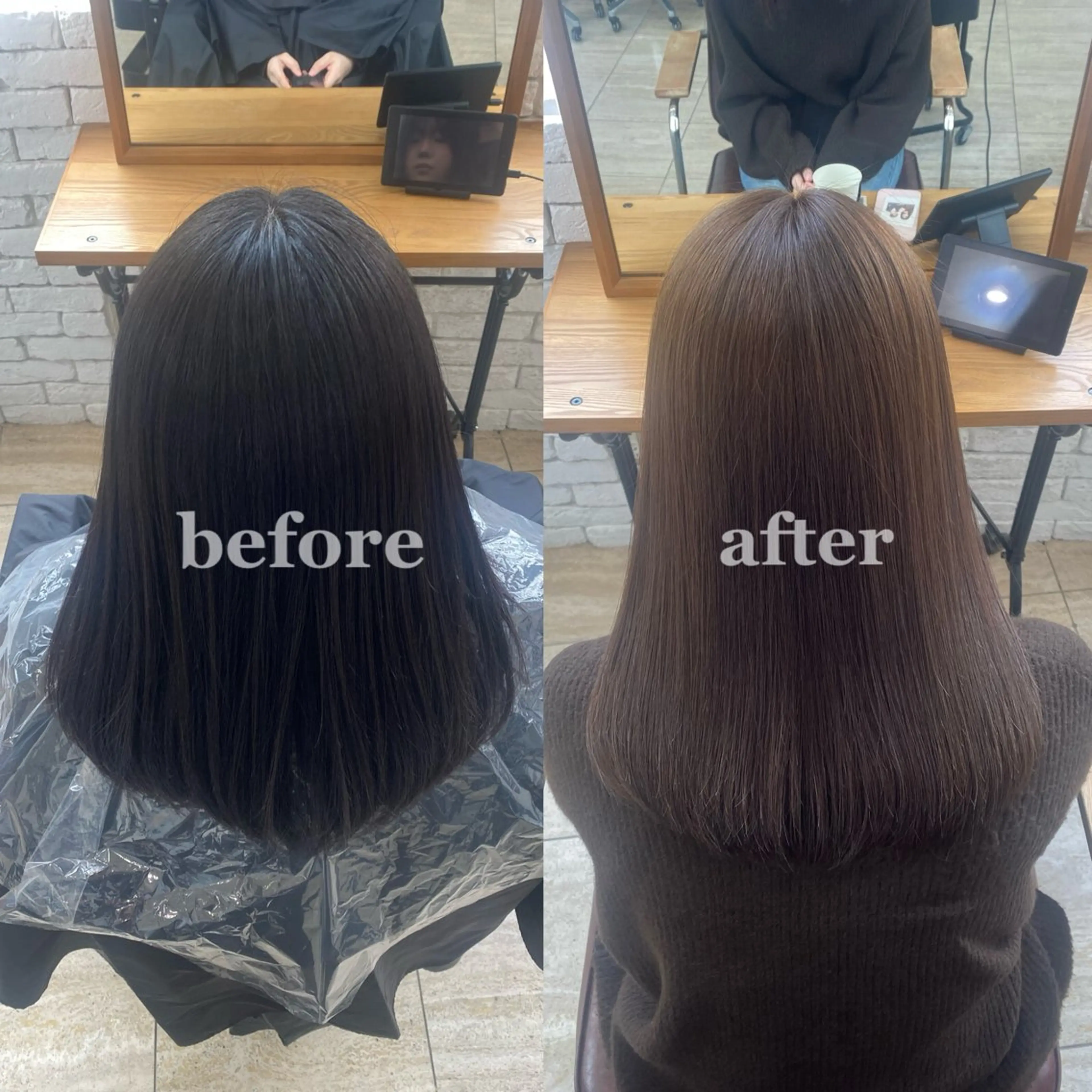 セミロング ヘアカラー Belle   / kaede🍁のヘアスタイル