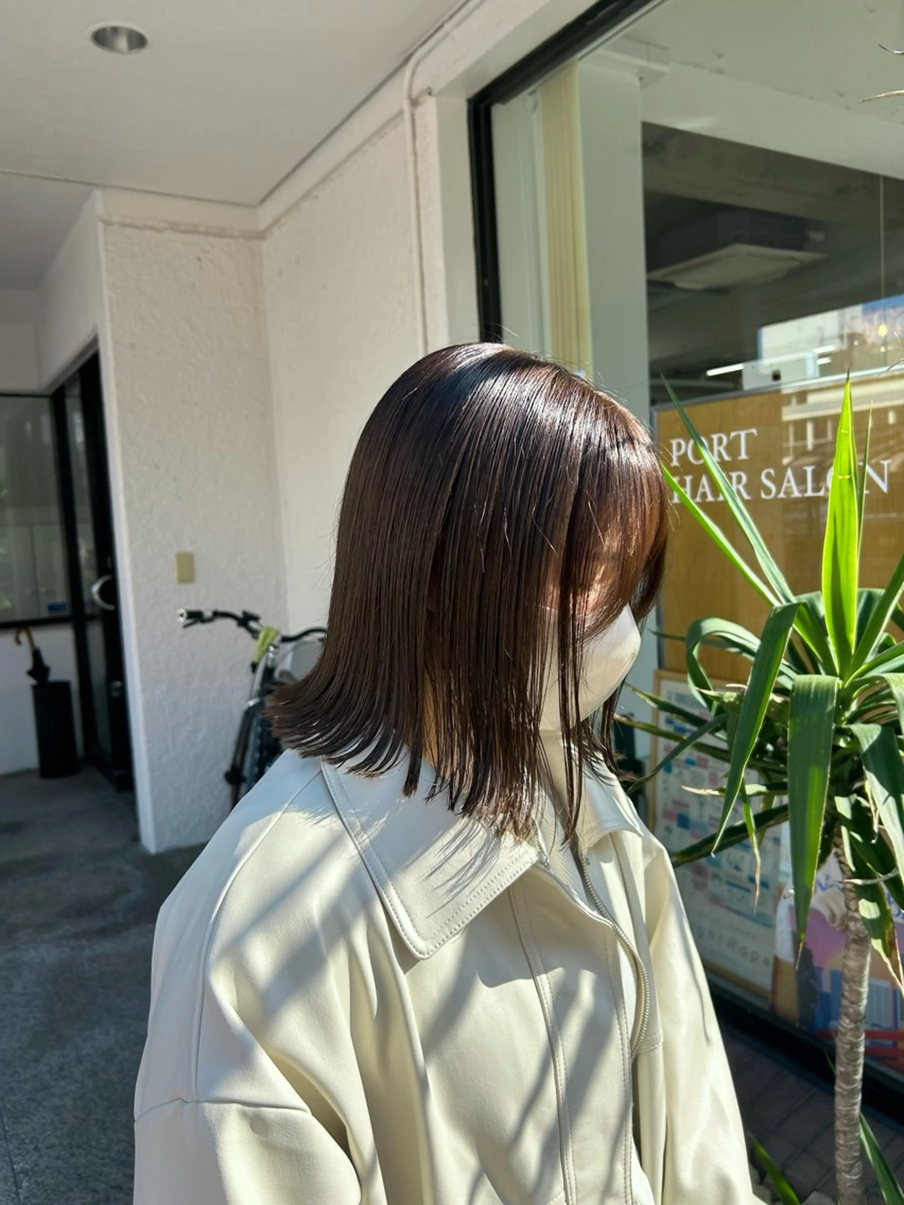 カラー ベージュカラー オリーブベージュ 藤原 あかりのヘアスタイル