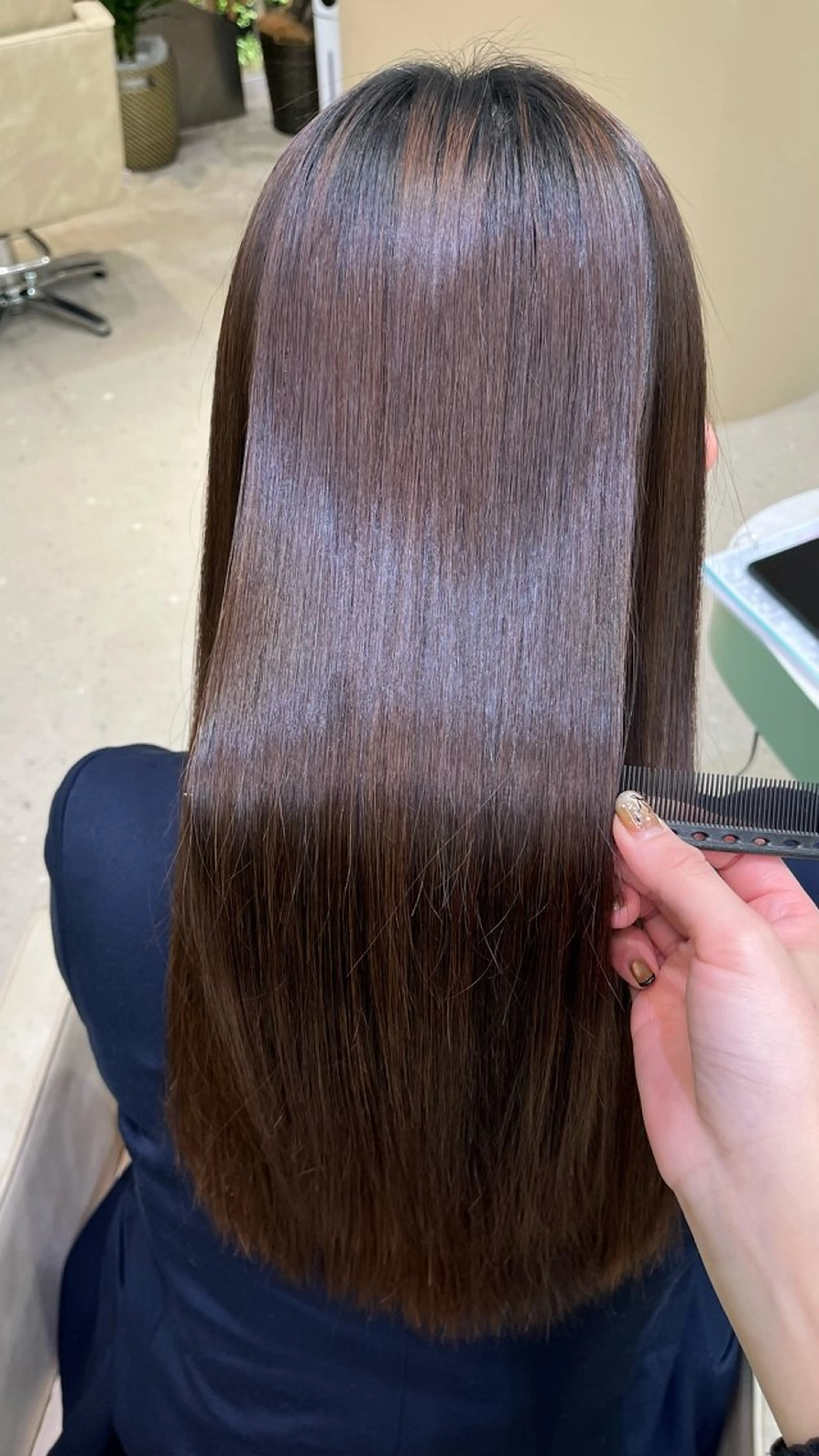 ロング 縮毛矯正 bonheur NISHINOMIYA所属・髪質改善/西宮北口/ 植田梨緒のヘアスタイル