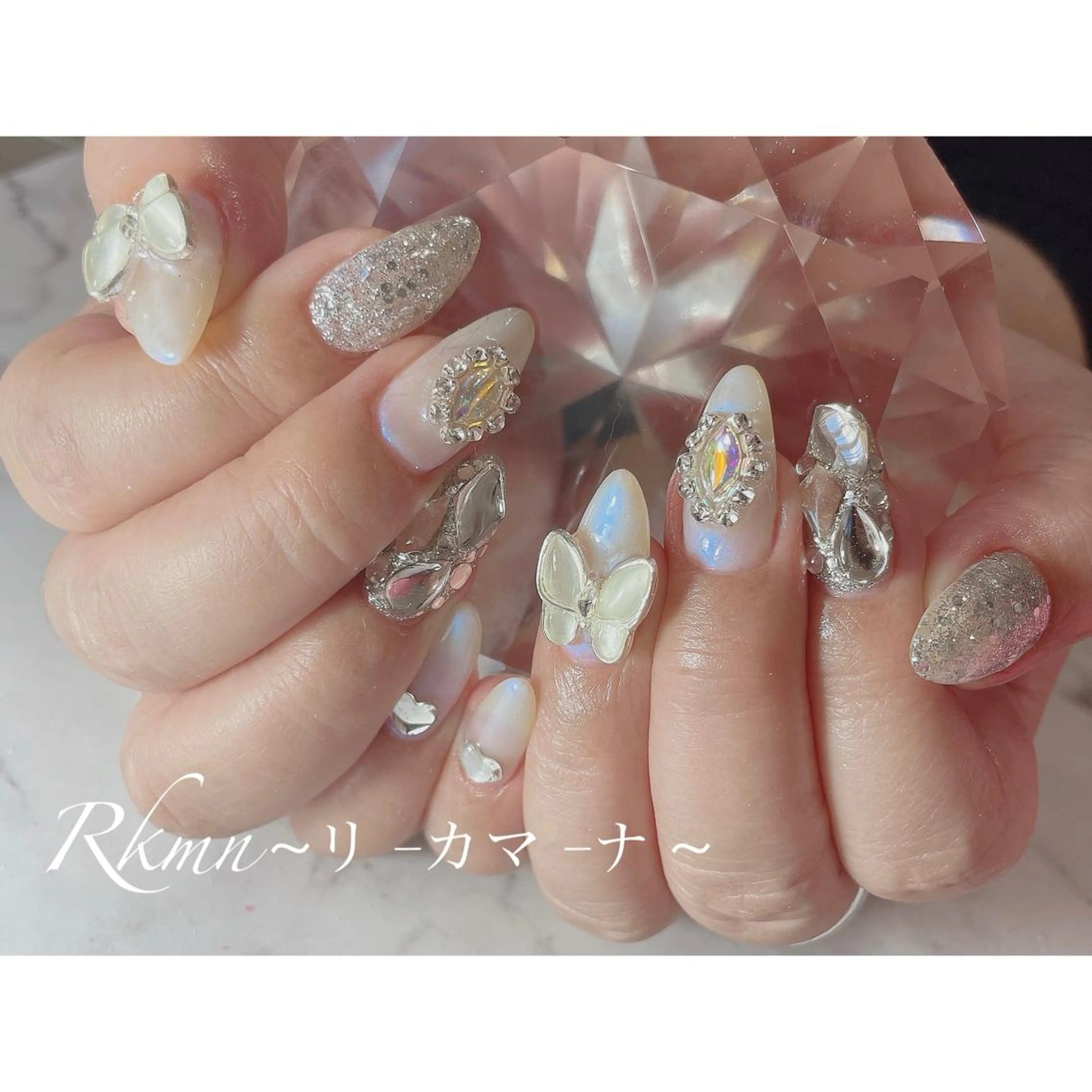 ネイル アートネイル オーロラネイル ラメ(グリッター) 春ネイル ハンドネイル フットネイル ハンドケア Rkmn ~リ-カマ-ナ~のネイルデザイン