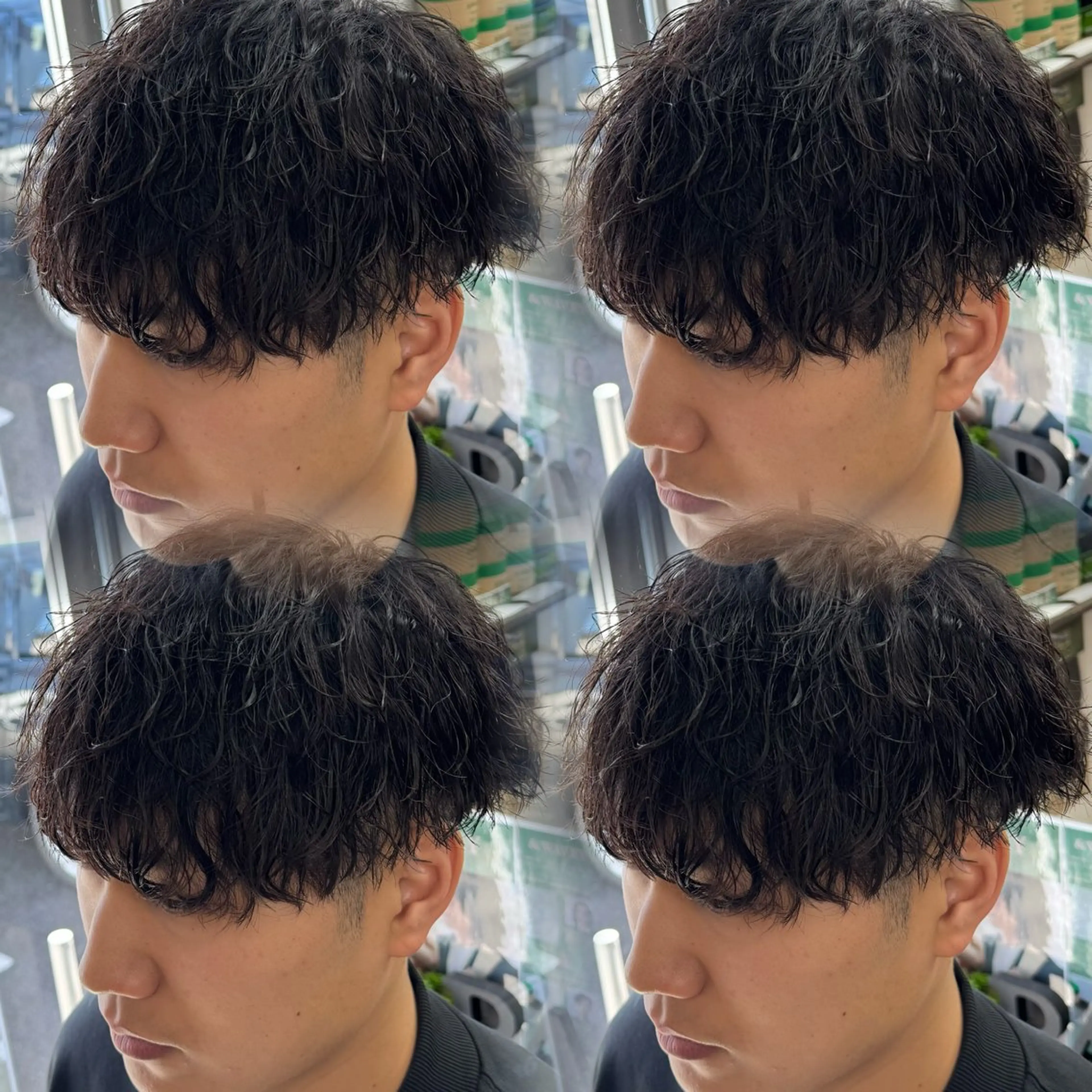 ミディアム メンズ マッシュ カット パーマ 焼津メンズパーマ特化 大石雄生のヘアスタイル