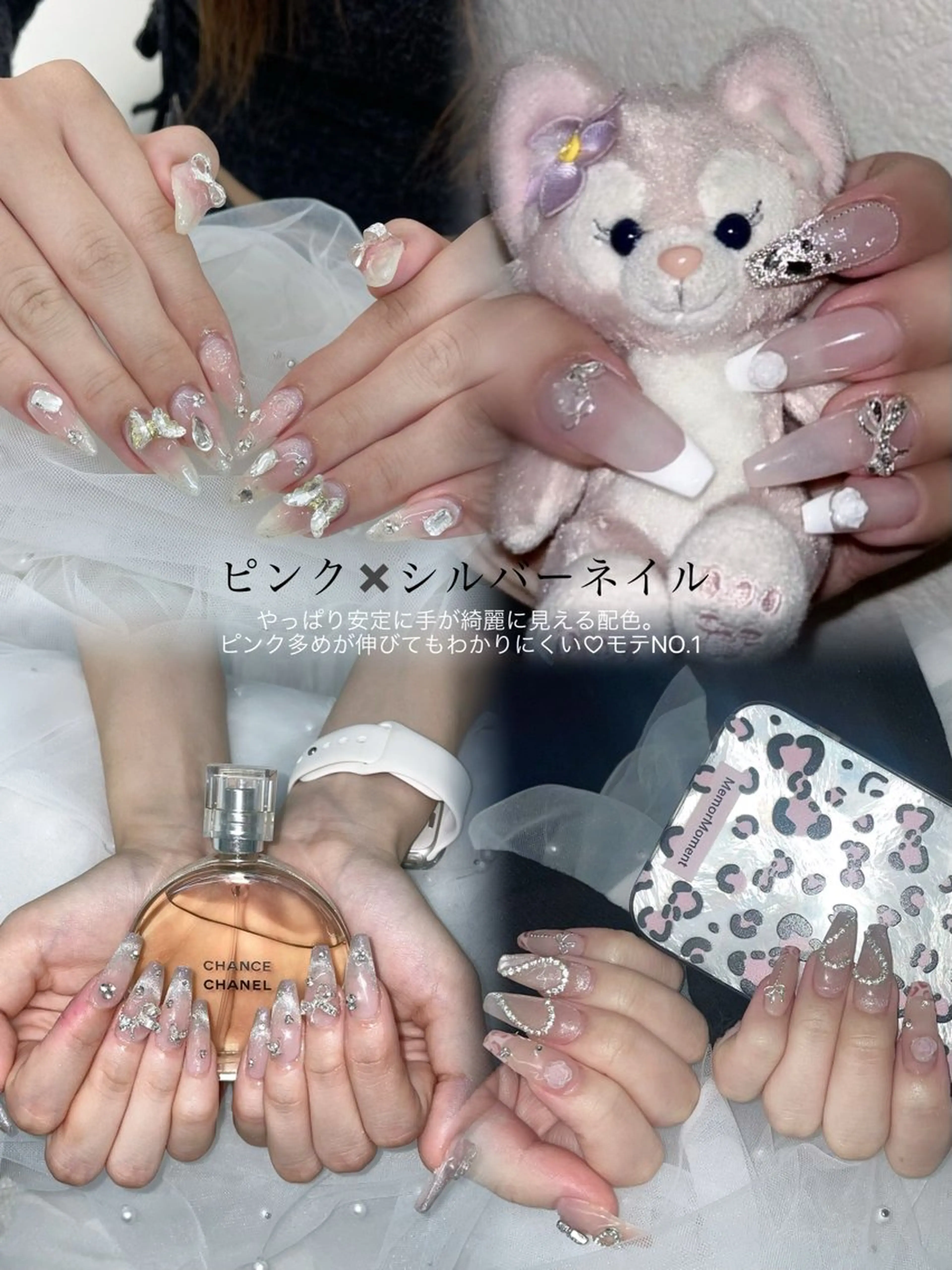 ネイル ピンク ワンホンネイル moon nail hikariのネイルデザイン