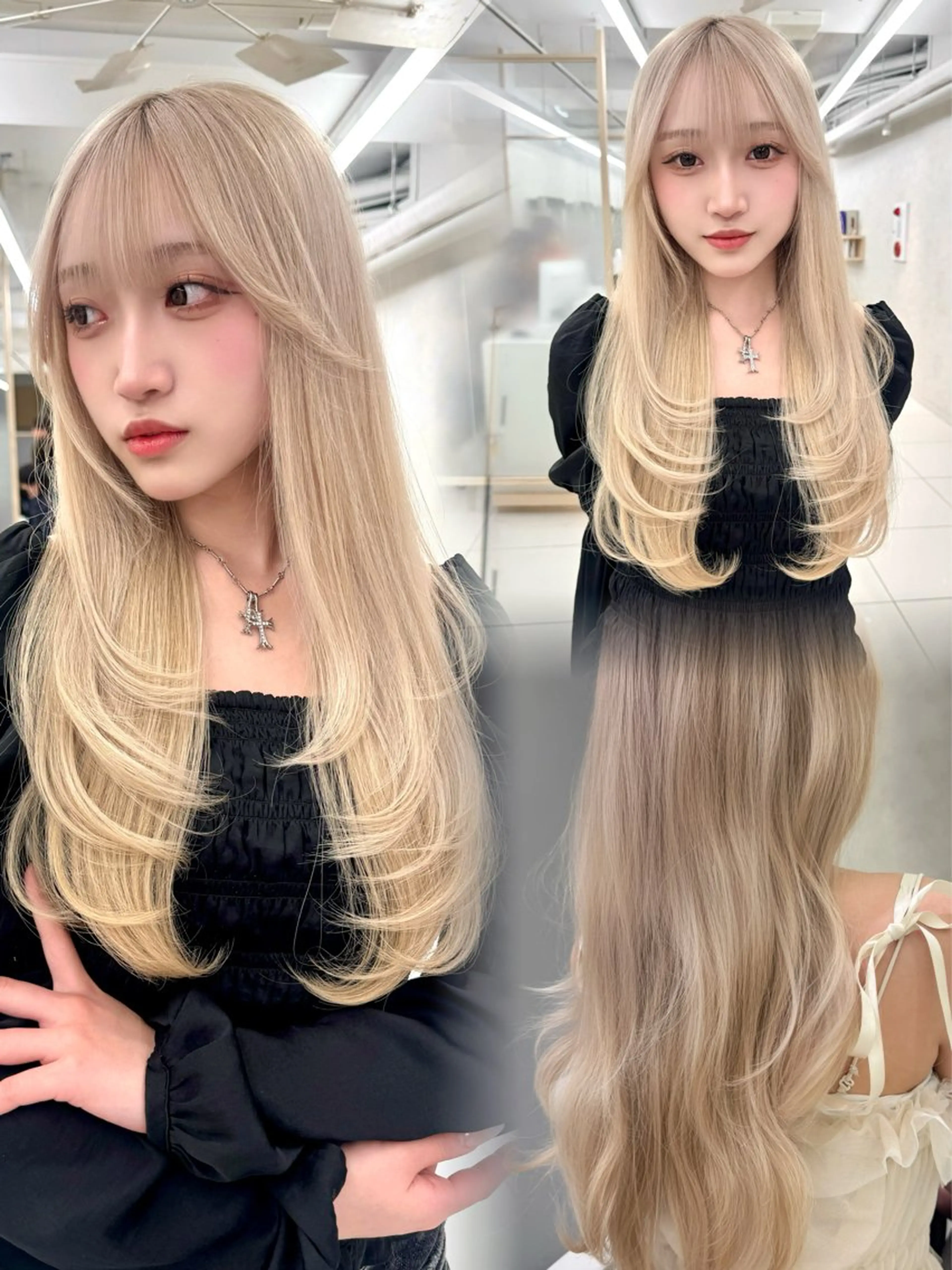 ロング レイヤー/韓国/ 顔周り/しんやのヘアスタイル