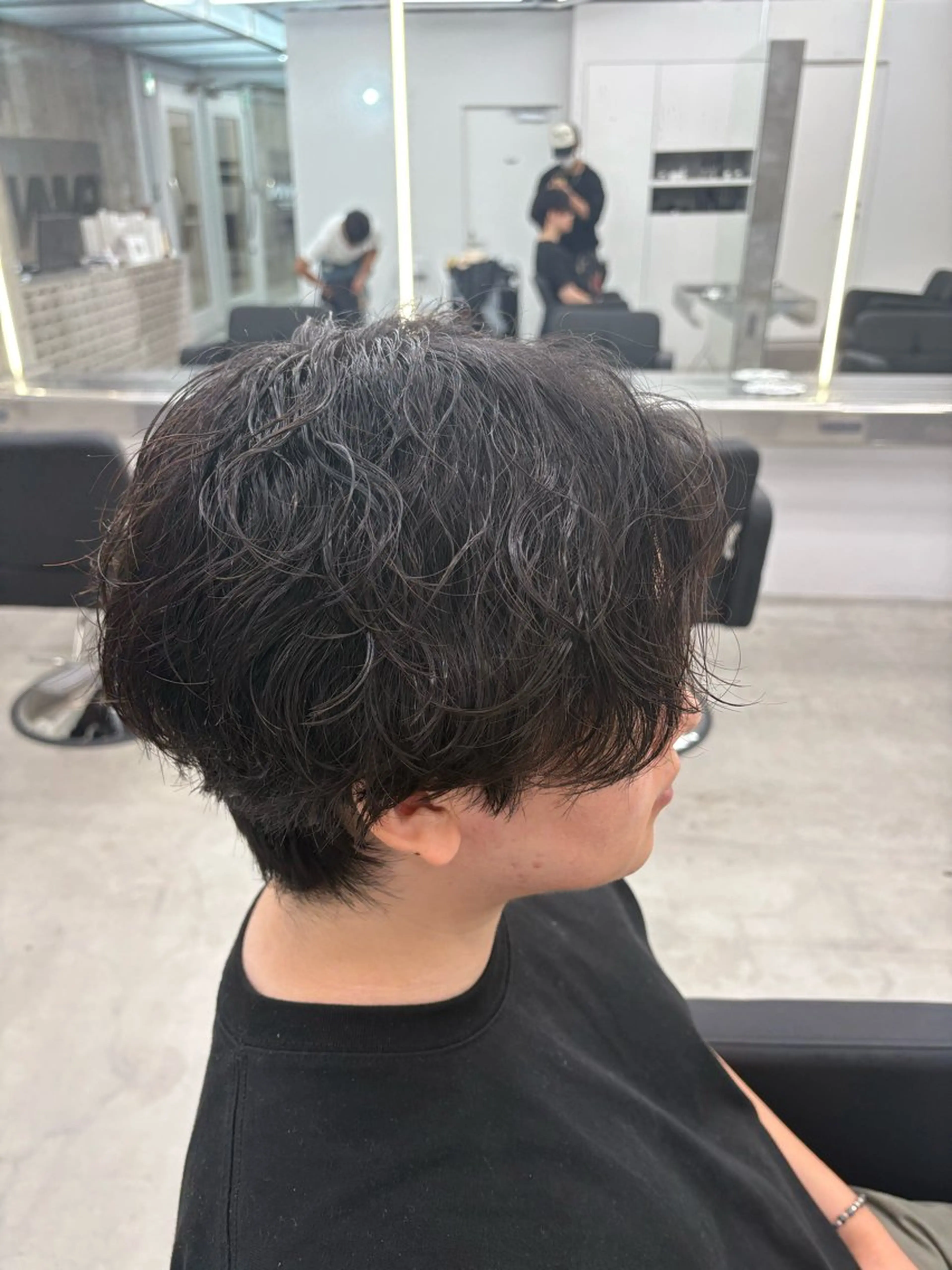 ショート メンズ センターパート メンズパーマ 波巻きパーマ カット パーマ PHENOMENON /韓国Y2K/keiのヘアスタイル