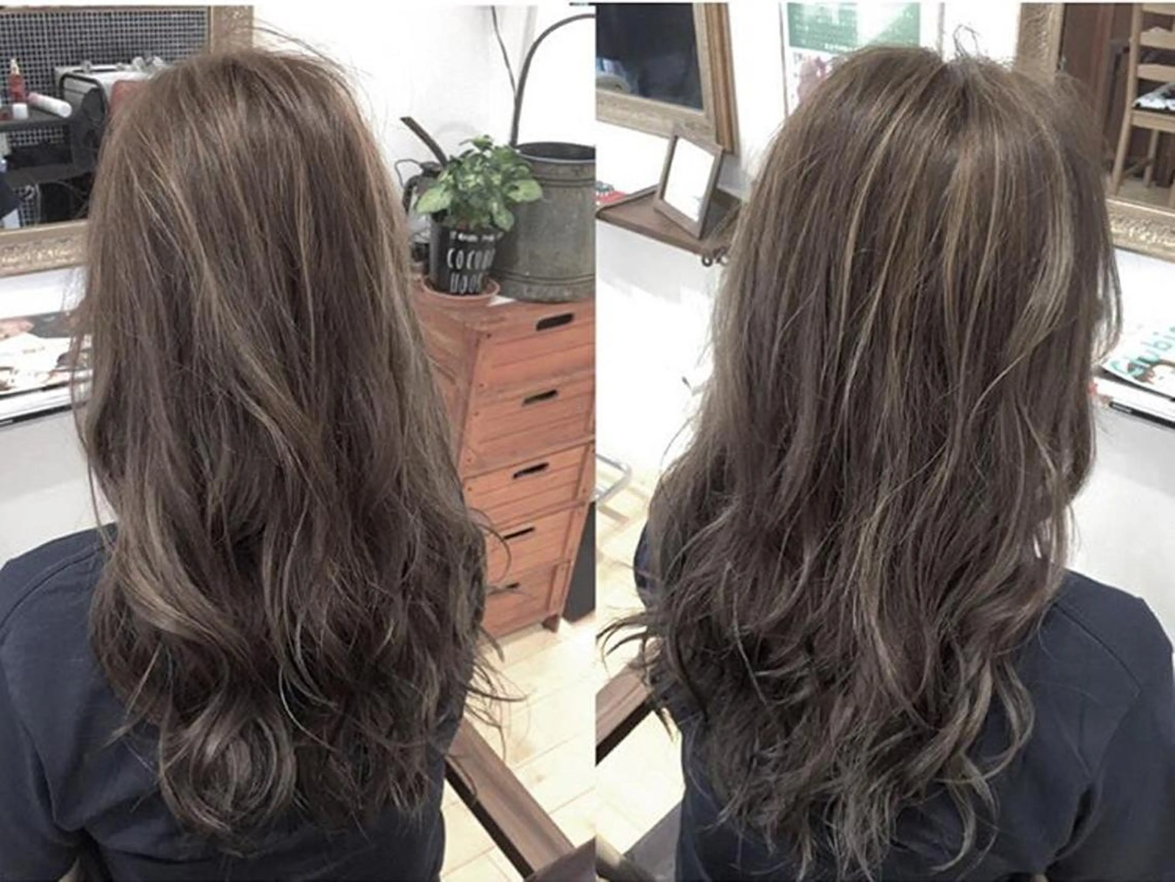 セミロング ロング カラー 透明感カラー ハイライトカラー ハイライト COCOROHOOKI所属・松田 由貴のヘアスタイル