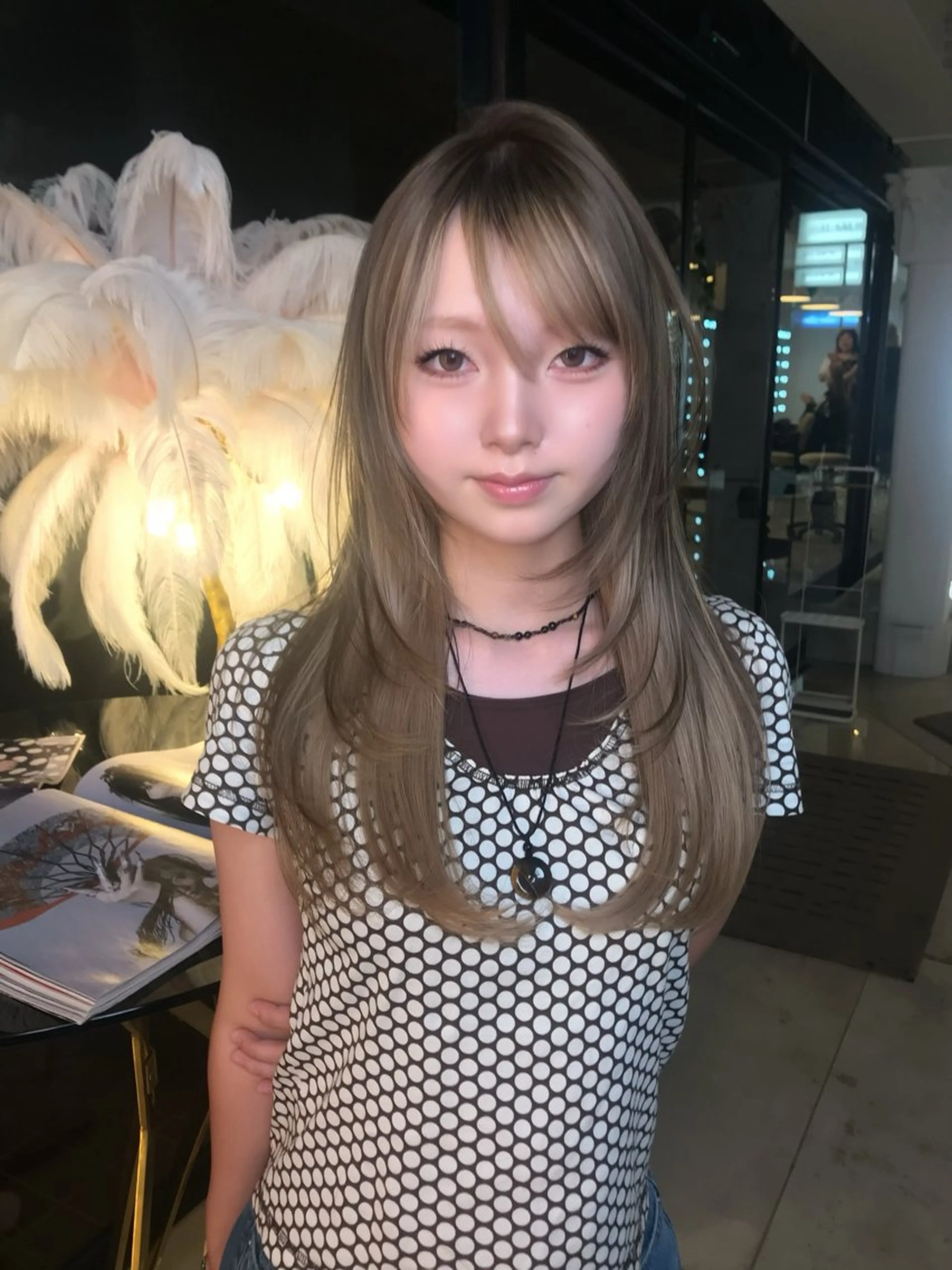 ロング カラー カット トリートメント ヘッドスパ ヘアセット HARUNA/原宿/ デザイン/ハイトーンのヘアスタイル