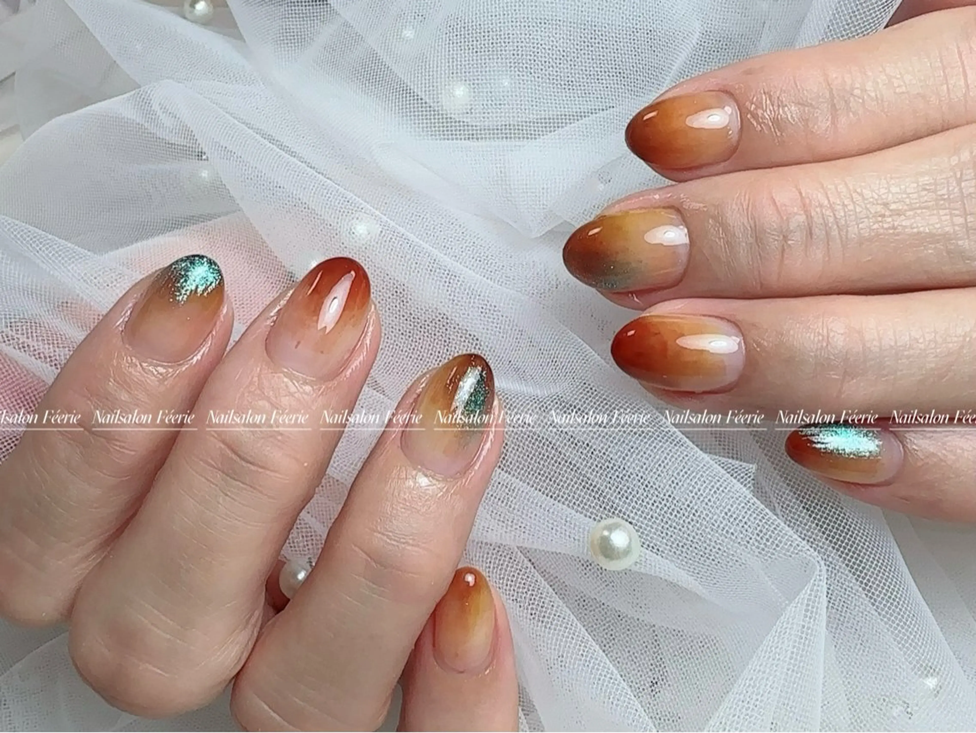 ネイル 成人式 長さ出し フットネイル フレンチネイル ジェルネイル ハンドネイル ハンドケア nail salon Feerieのネイルデザイン