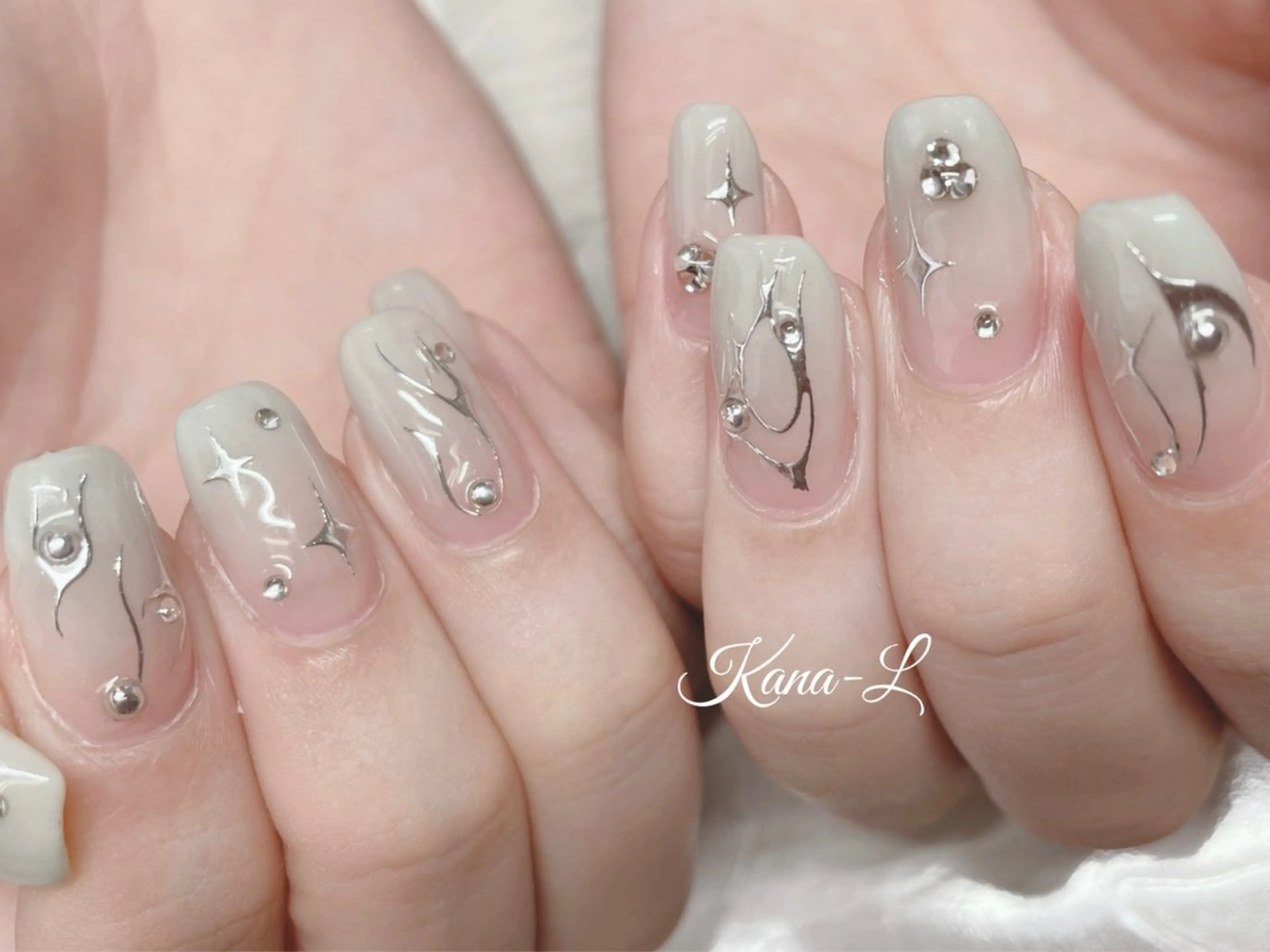 ネイル ジェルネイル 韓国ネイル パラジェル ワンホンネイル 芦辺 香奈のネイルデザイン