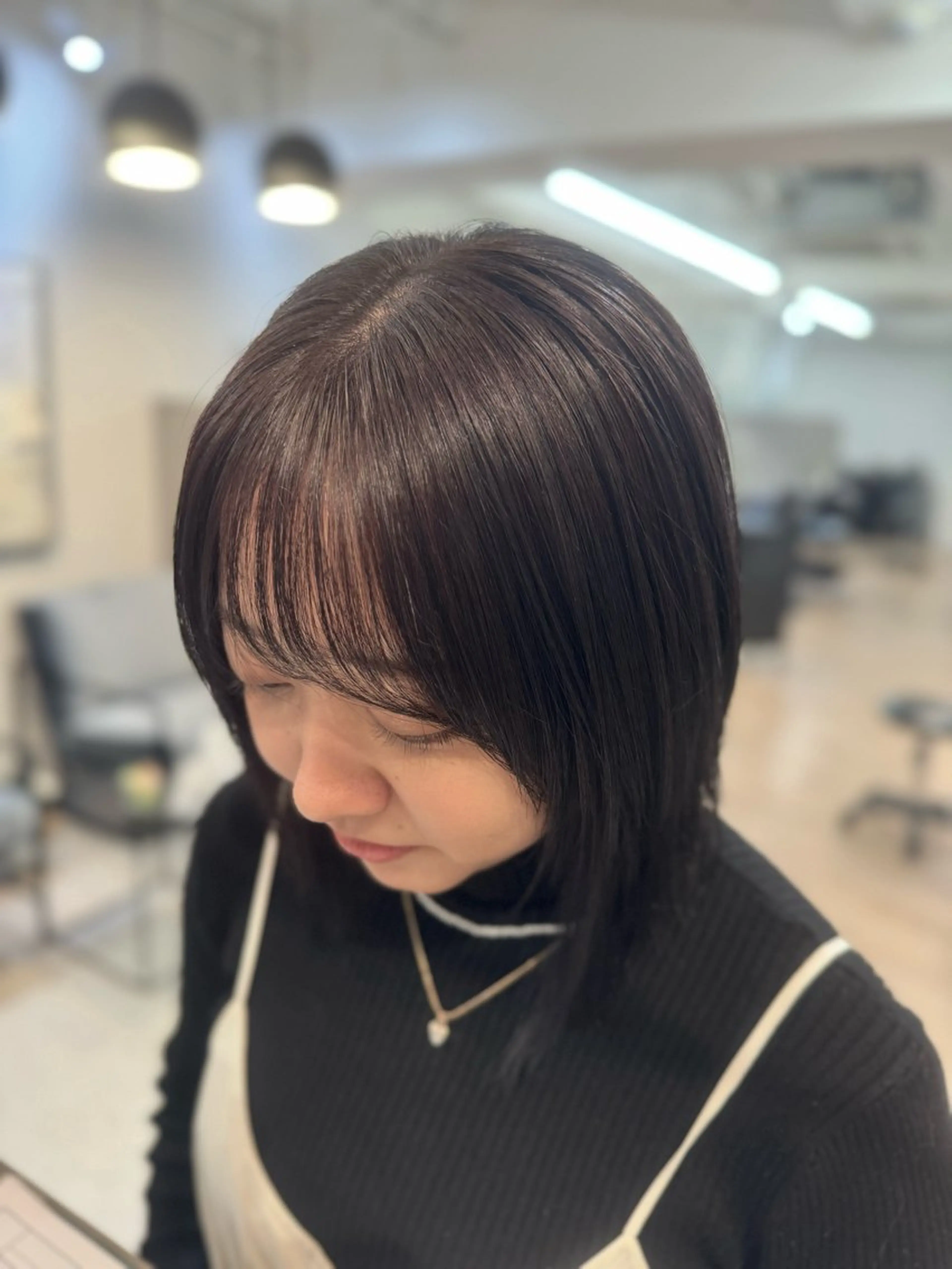 ミディアム ボブ レイヤーカット 箕面/ボブ/ 髪質改善/加藤優眞のヘアスタイル