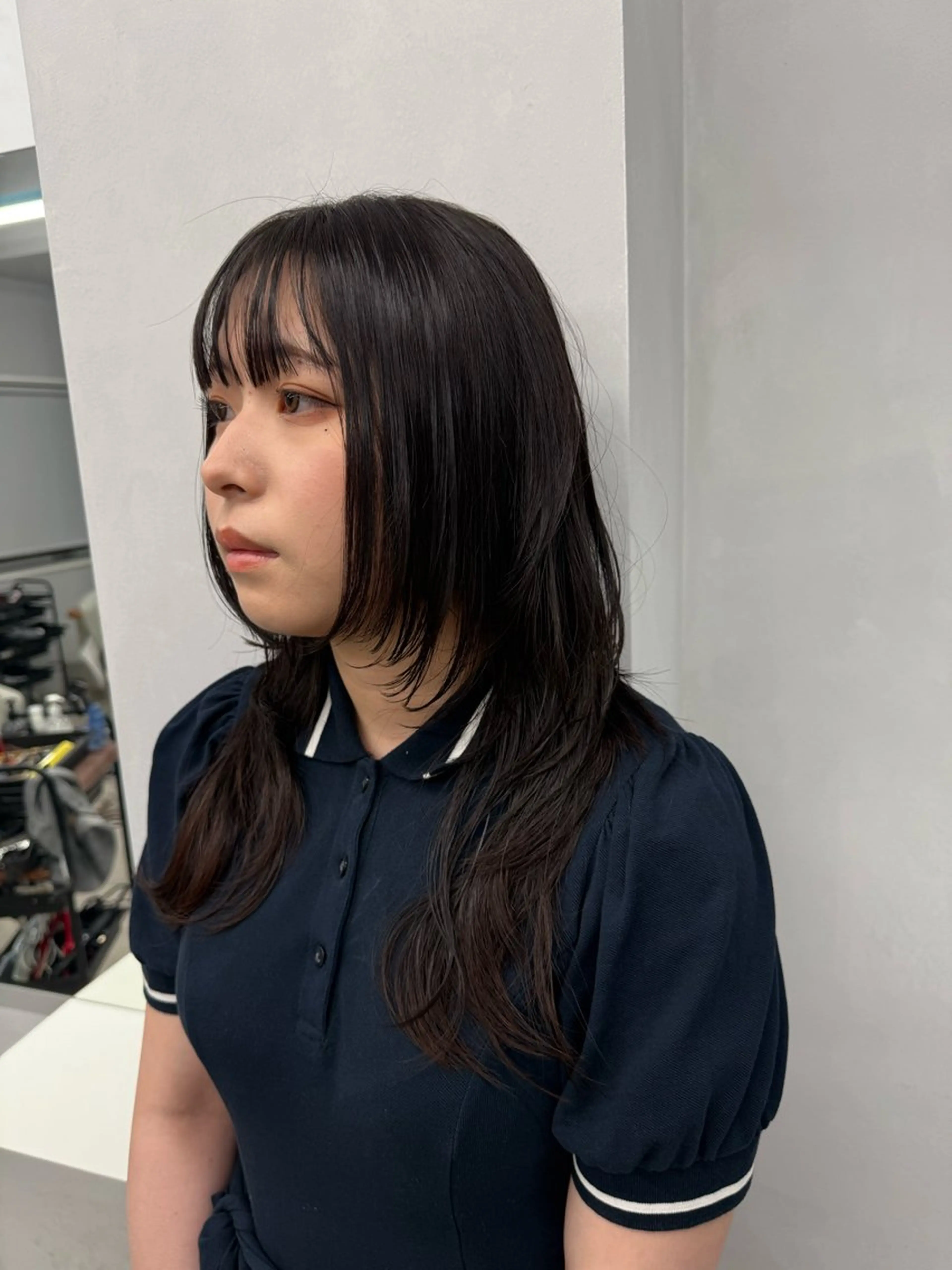 ロング 顔周りカット レイヤーカット 韓国ヘア/髪質改善/ レイヤー/あおし🐼のヘアスタイル