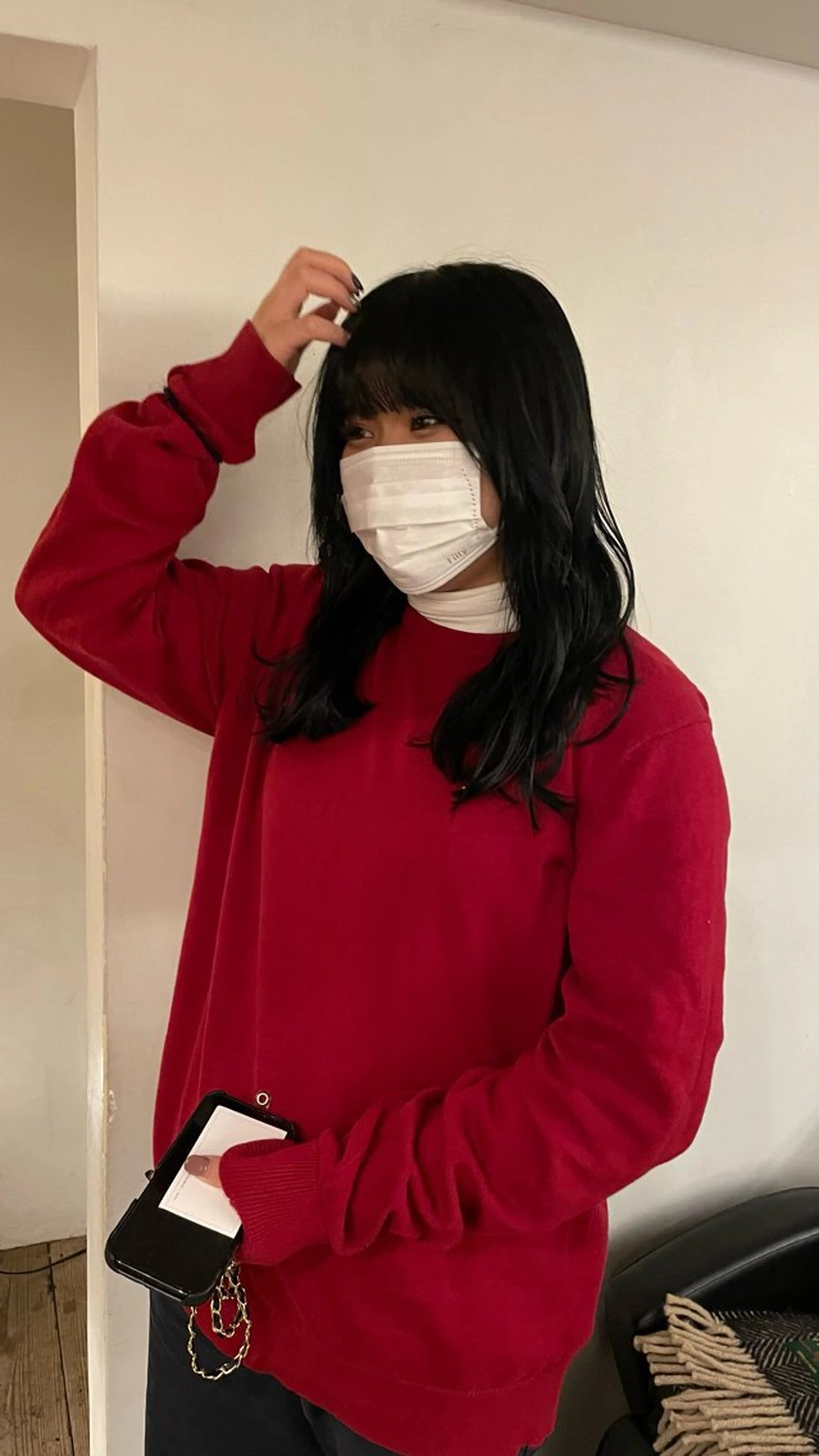 ミディアム カラー 黒髪 ブルーカラー ブルーブラック 透明感カラー ネイビーカラー 原宿/ケパーマ 🧺ユウマのヘアスタイル