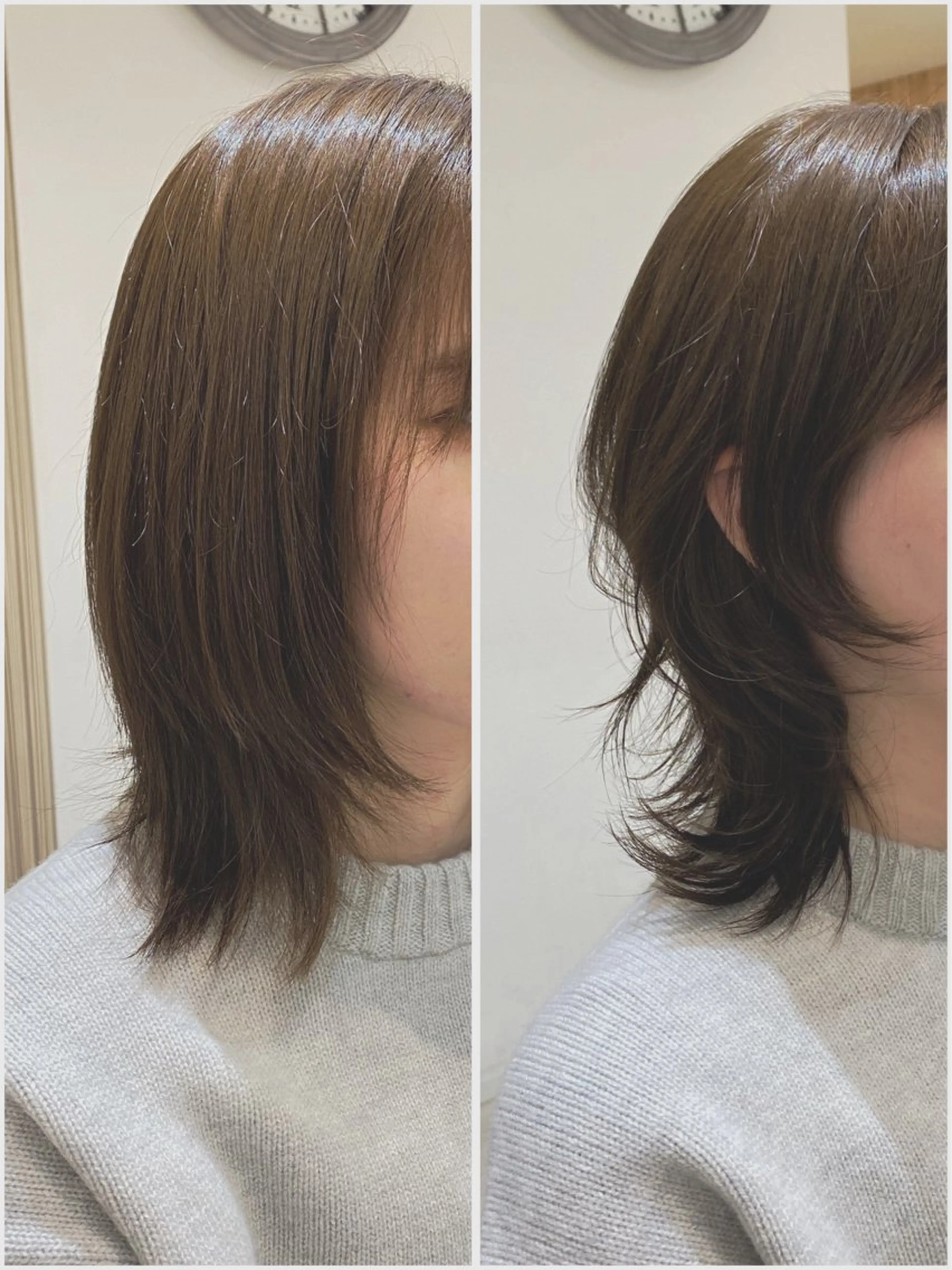 ミディアム カット ヘアカラー 髪質改善/イルミナ/ 城崎のヘアスタイル