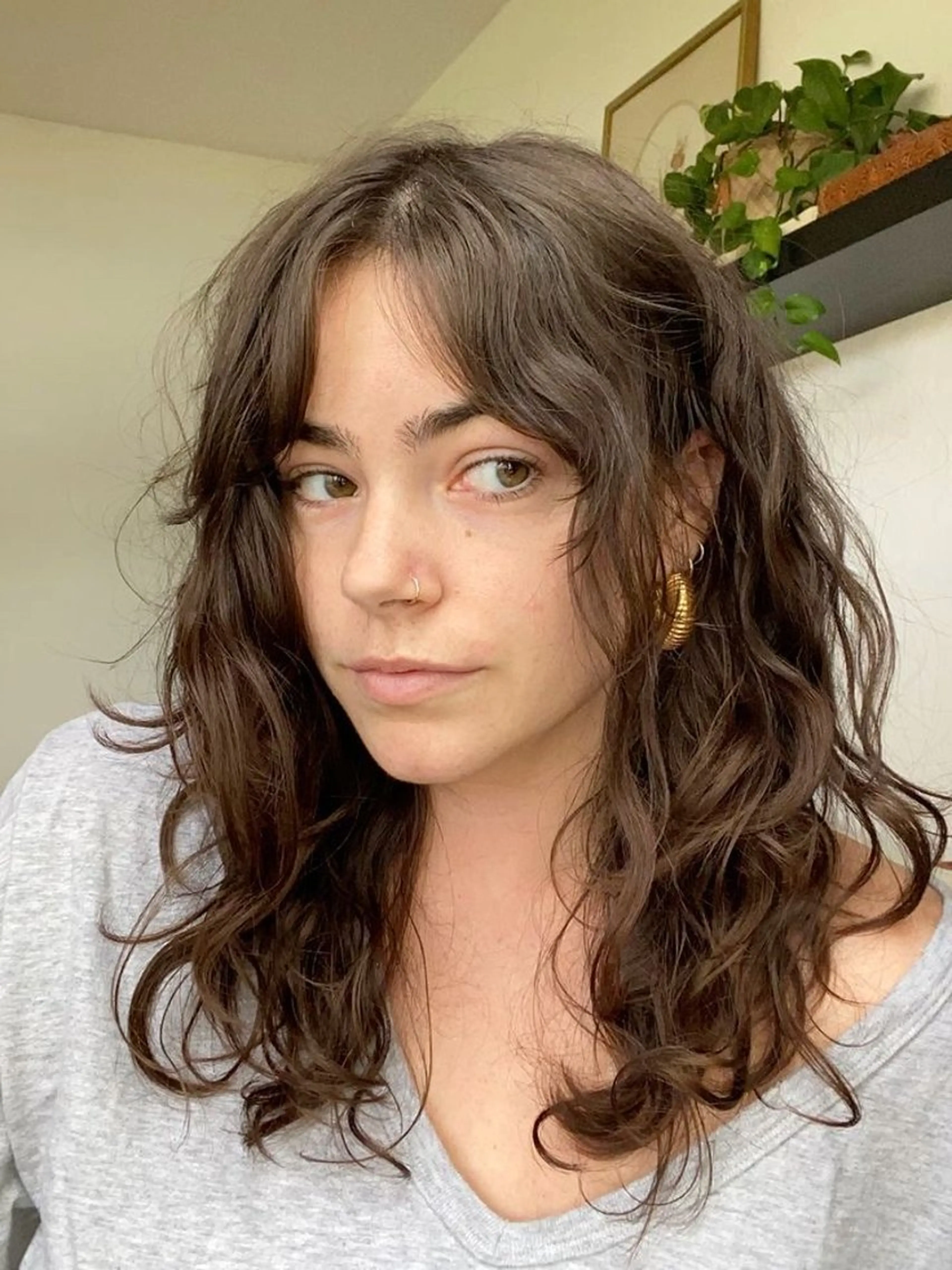 セミロング パーマ カット minami🪷 暖色カラーのヘアスタイル