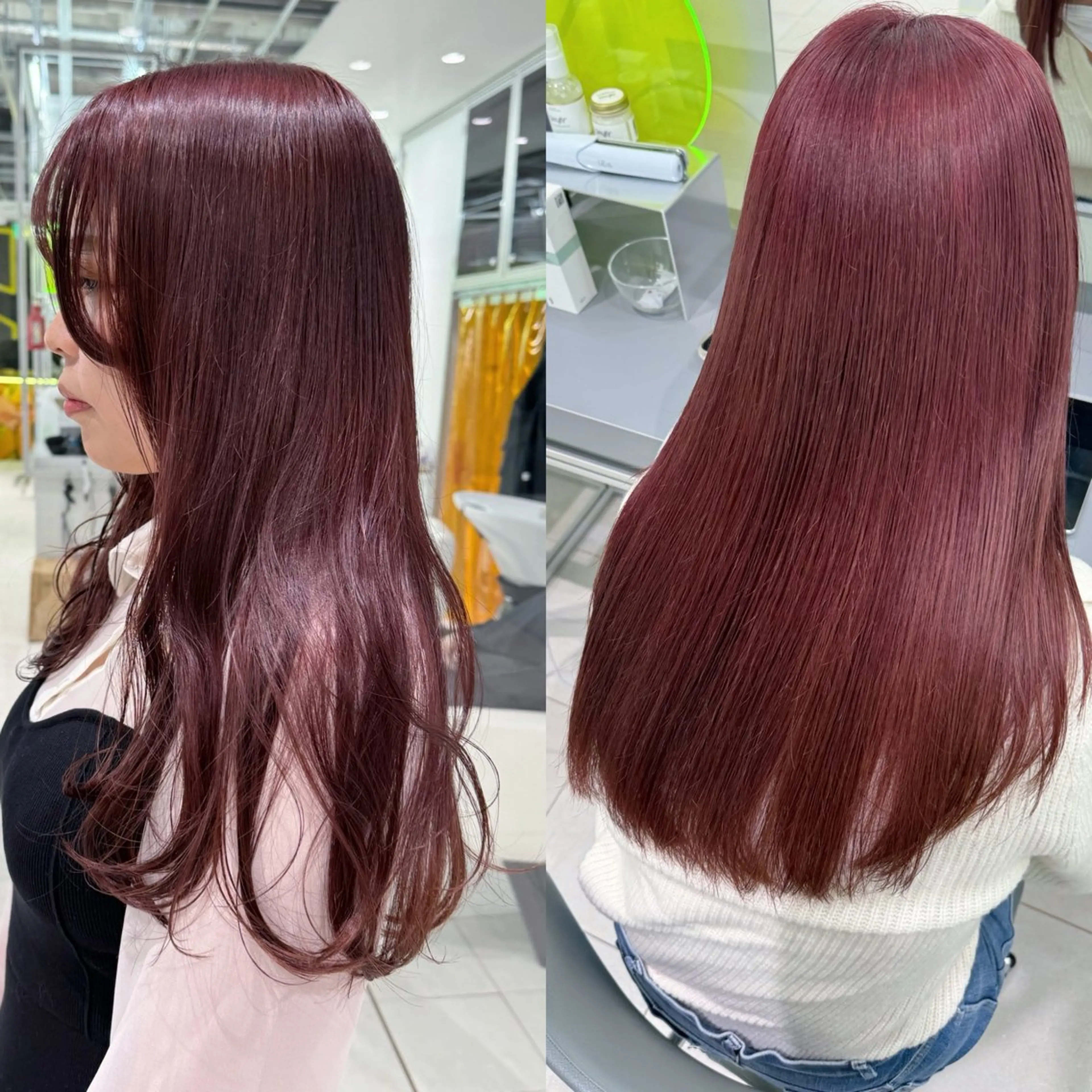 セミロング カラー ブラウンカラー レッドカラー レッドブラウン 砂川 航のヘアスタイル