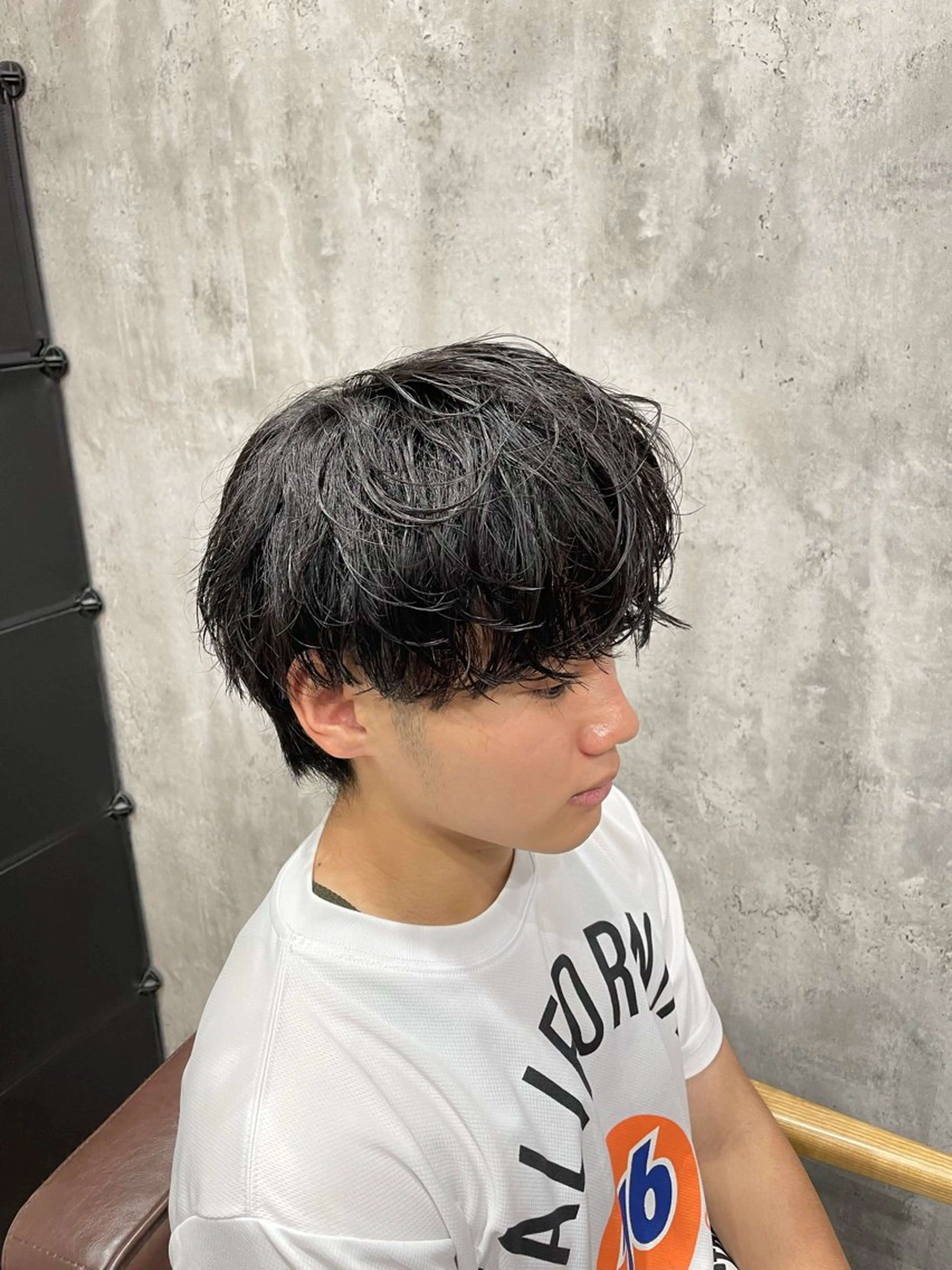 ショート パーマ メンズ シャドウパーマ/縦落 ちパーマ 大久保のヘアスタイル