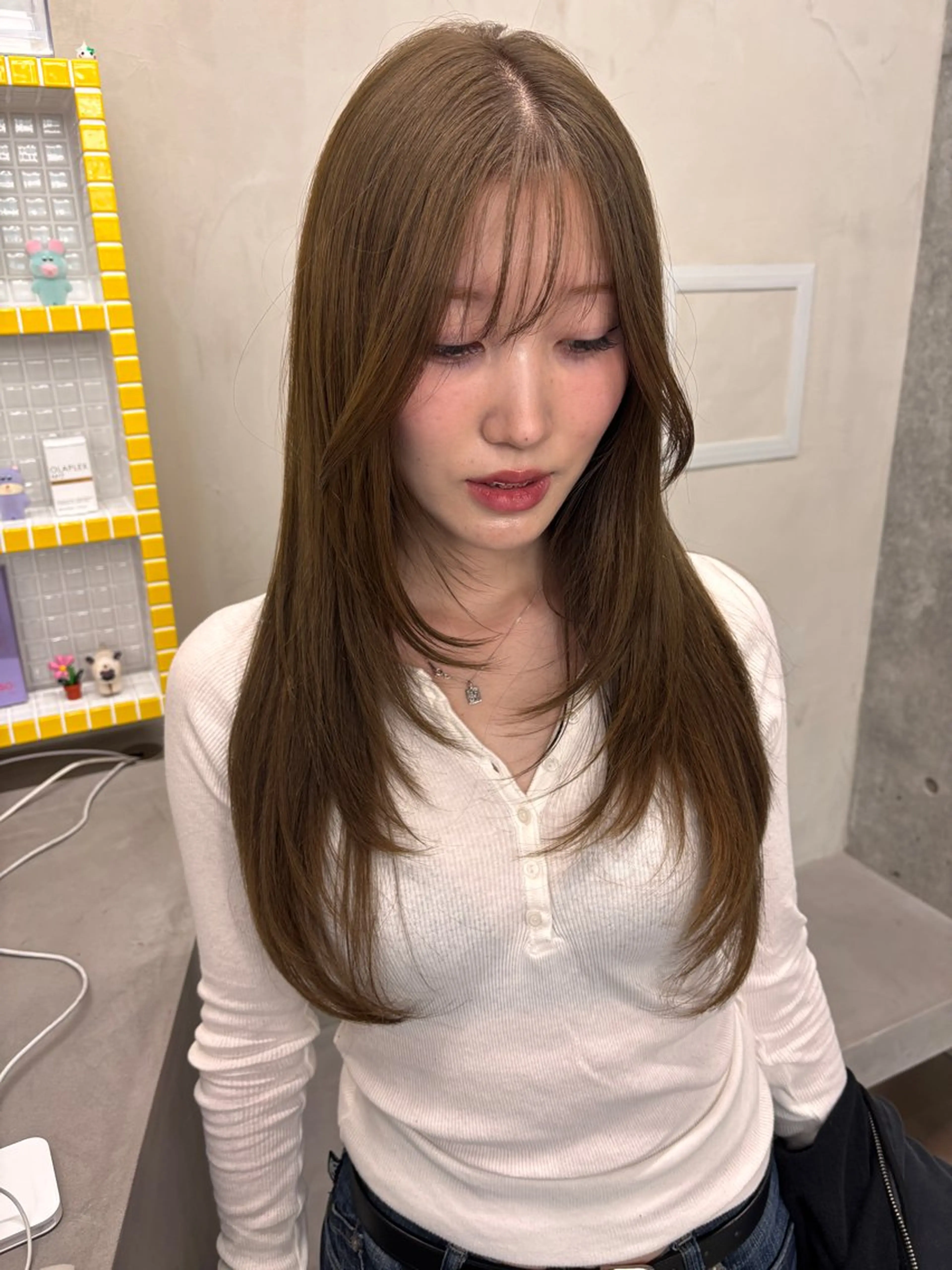 ロング カラー ブリーチ 透明感カラー カット ヘアカラー トリートメント yuuna/ ハッシュカット🎀のヘアスタイル