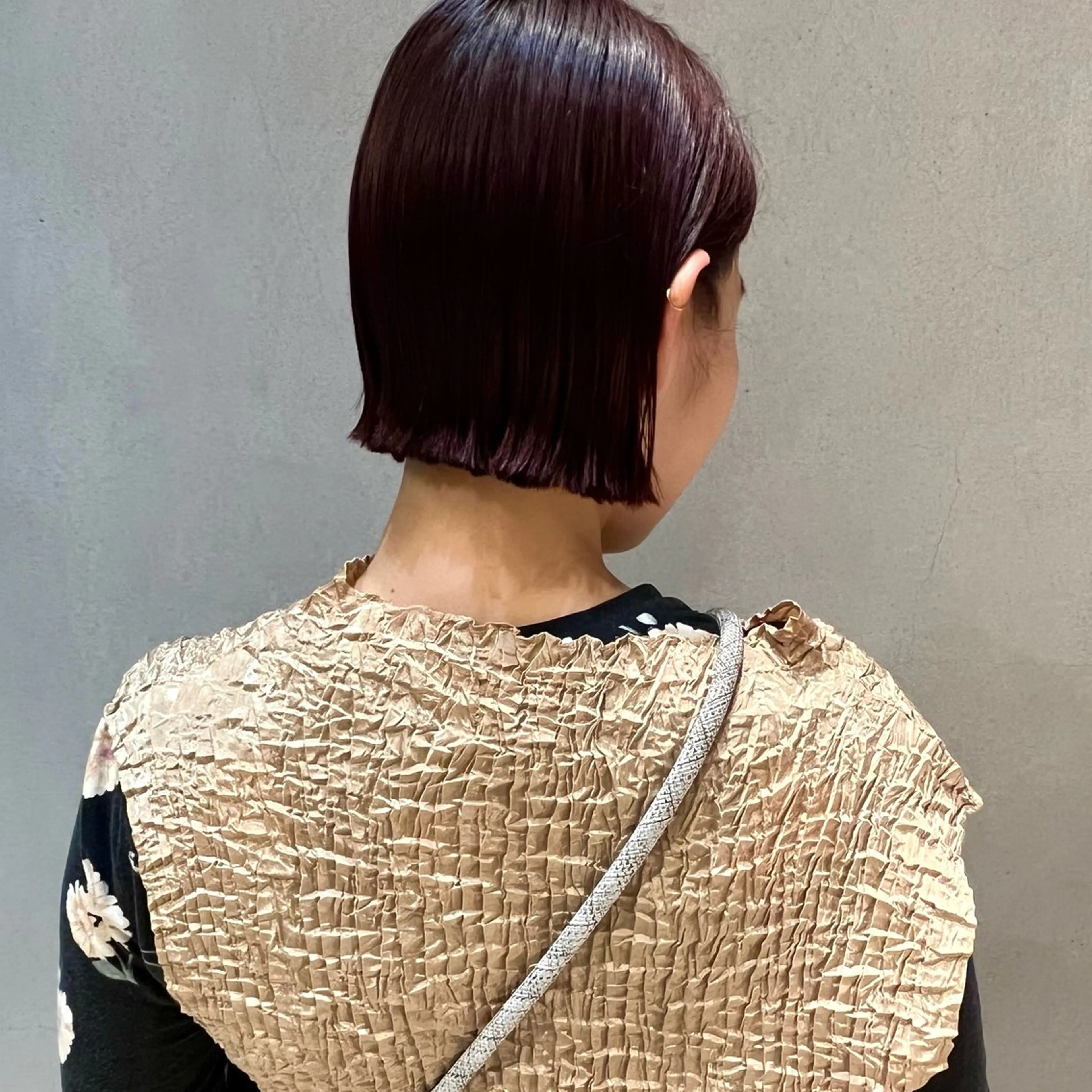 ショート 切りっぱなしボブ ボブ 外ハネヘア ボブ/透明感カラー /坂口恵梨子のヘアスタイル