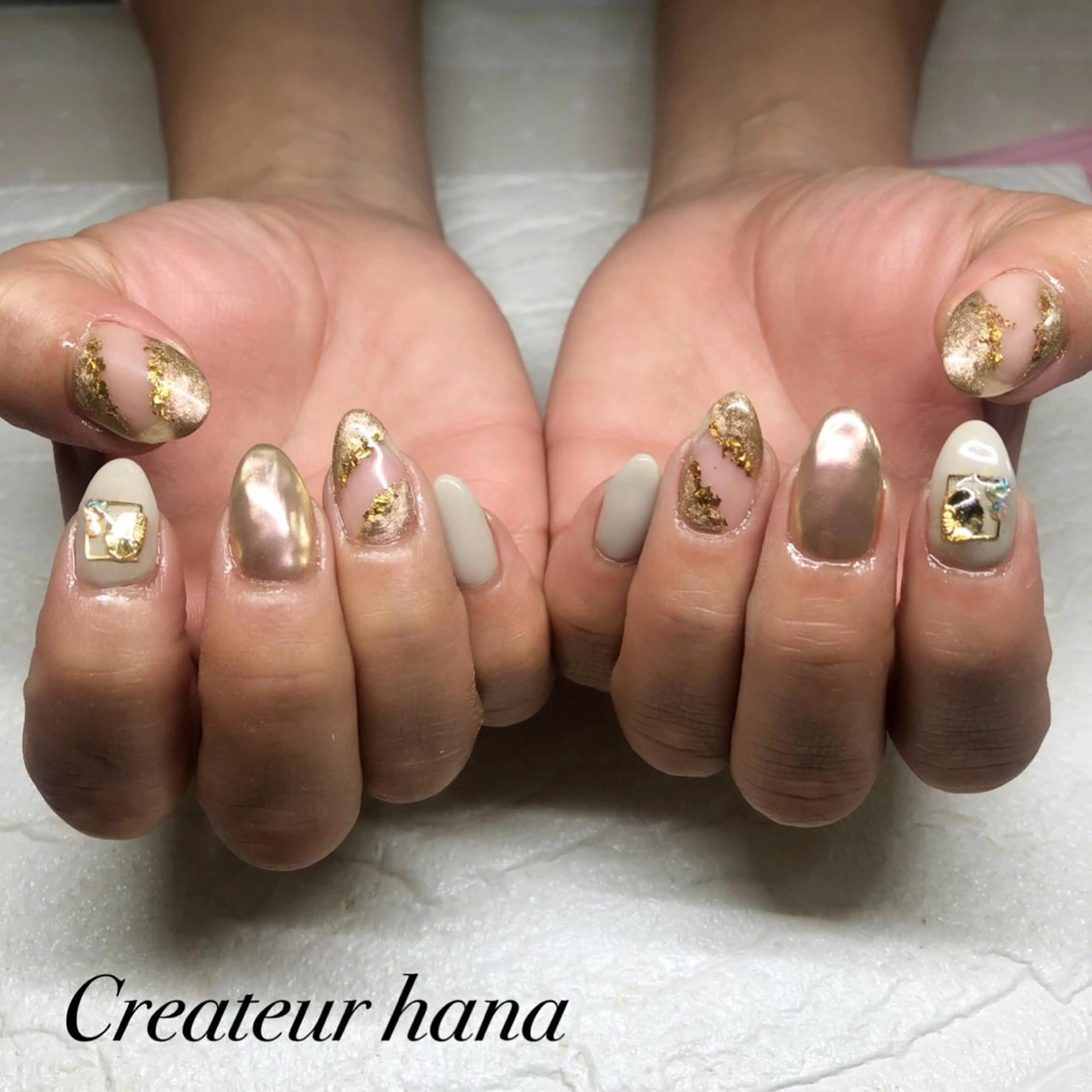 ネイル クレアトゥール華 都賀店所属・三橋 結菜のネイルデザイン