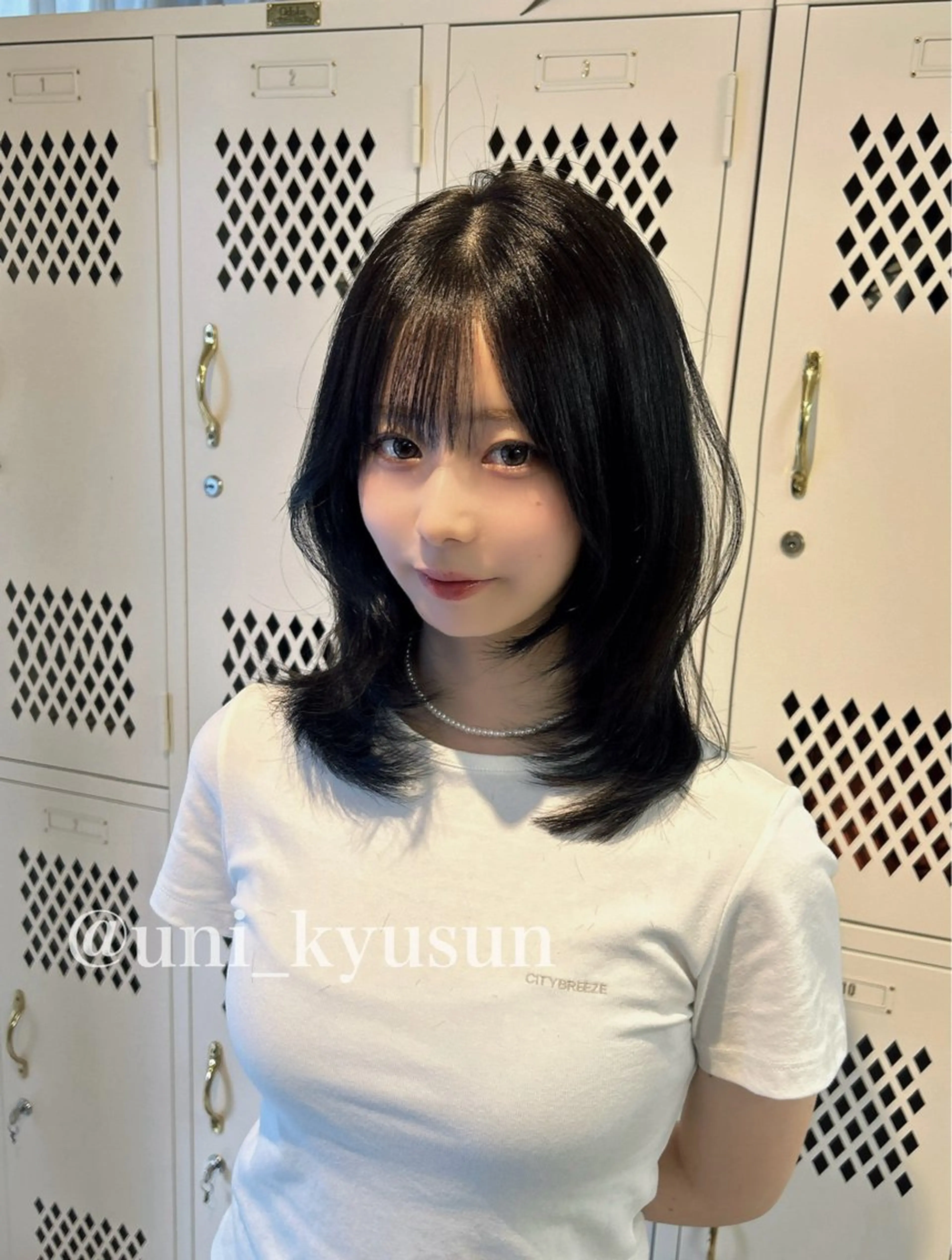 ミディアム カラー カット ヘアカラー トリートメント 本格韓国ヘア🇰🇷 【uni】キューさんのヘアスタイル