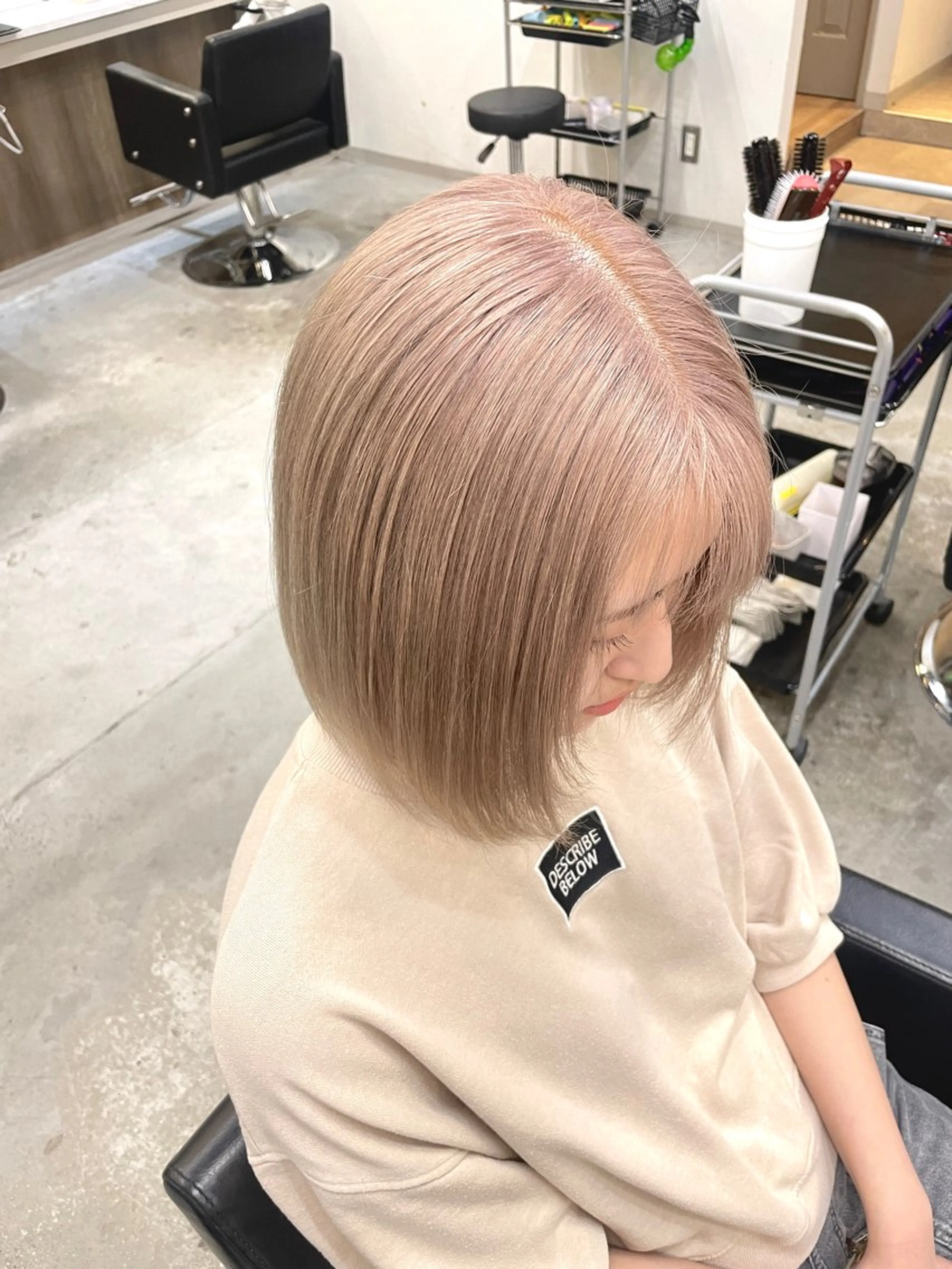 ミディアム カラー ヘアカラー トリートメント エフェクトブリーチ/ 長木雄飛のヘアスタイル