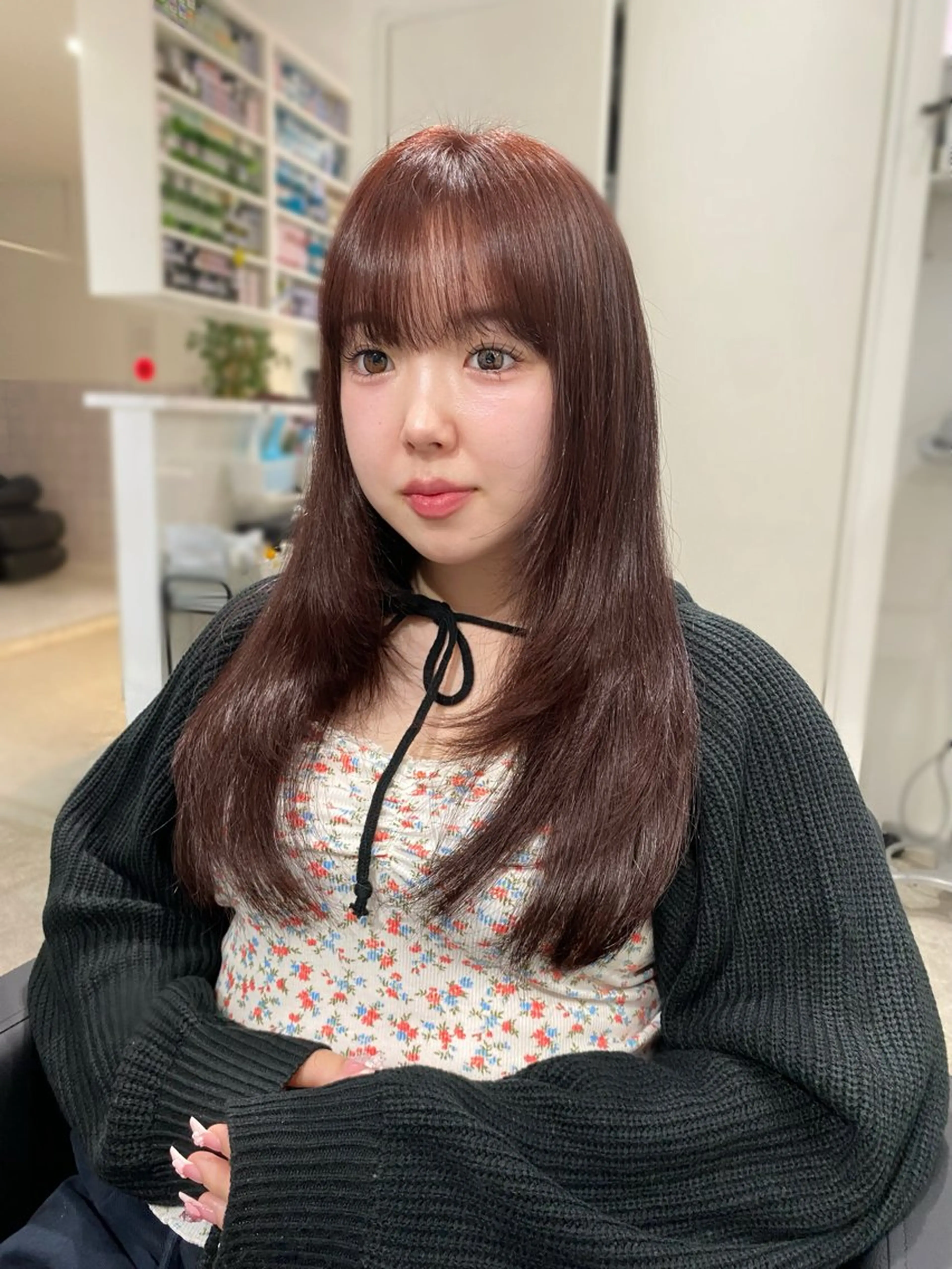 カラー AO所属・RISAKO 艶髪モテヘア🎀府中のヘアスタイル