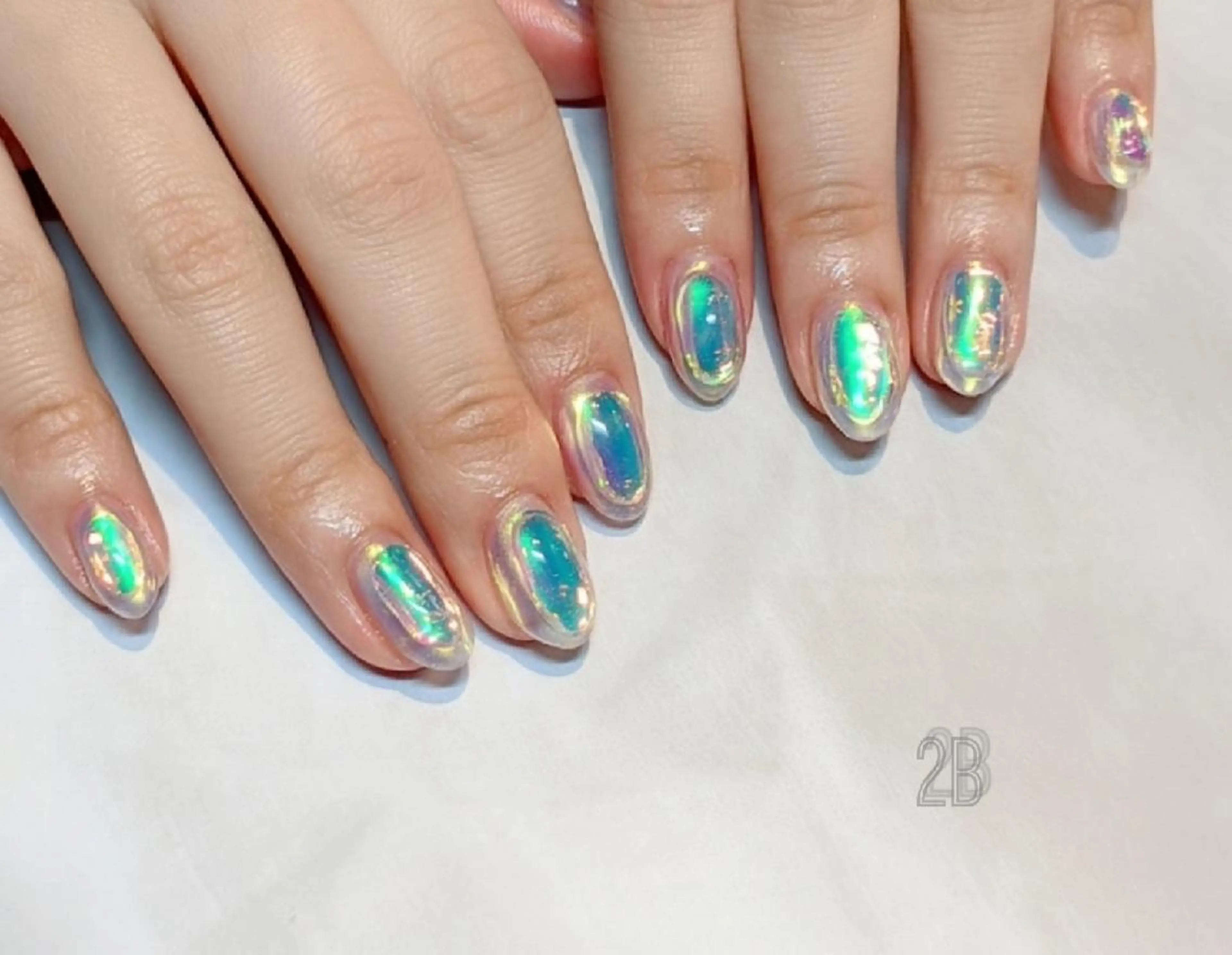 ネイル 氷ネイル・うるうるネイル 2B__nails ニービー京都伏見区のネイルデザイン