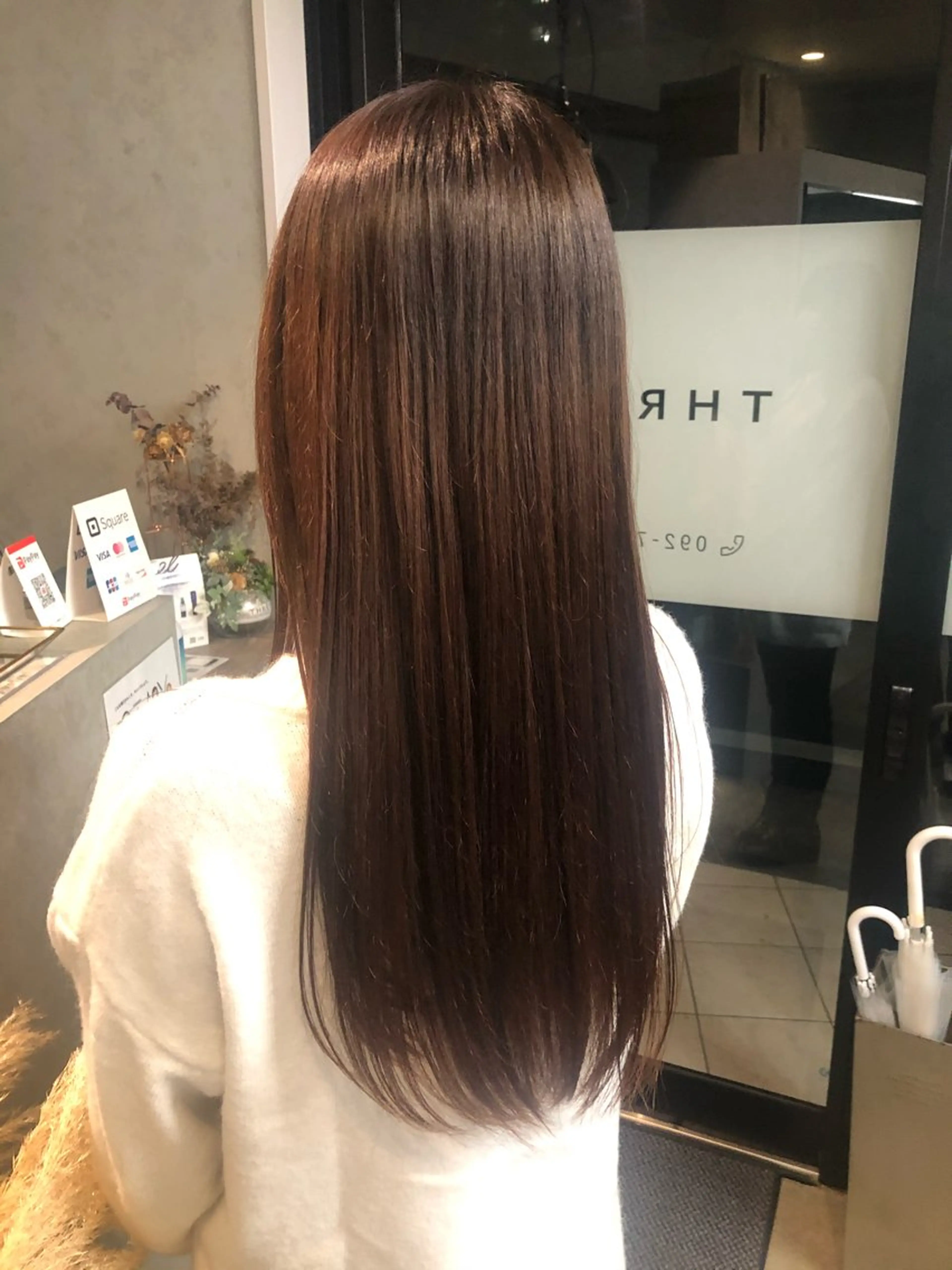 ロング カット 縮毛矯正 【髪質改善】 【酸性ストレート】のヘアスタイル