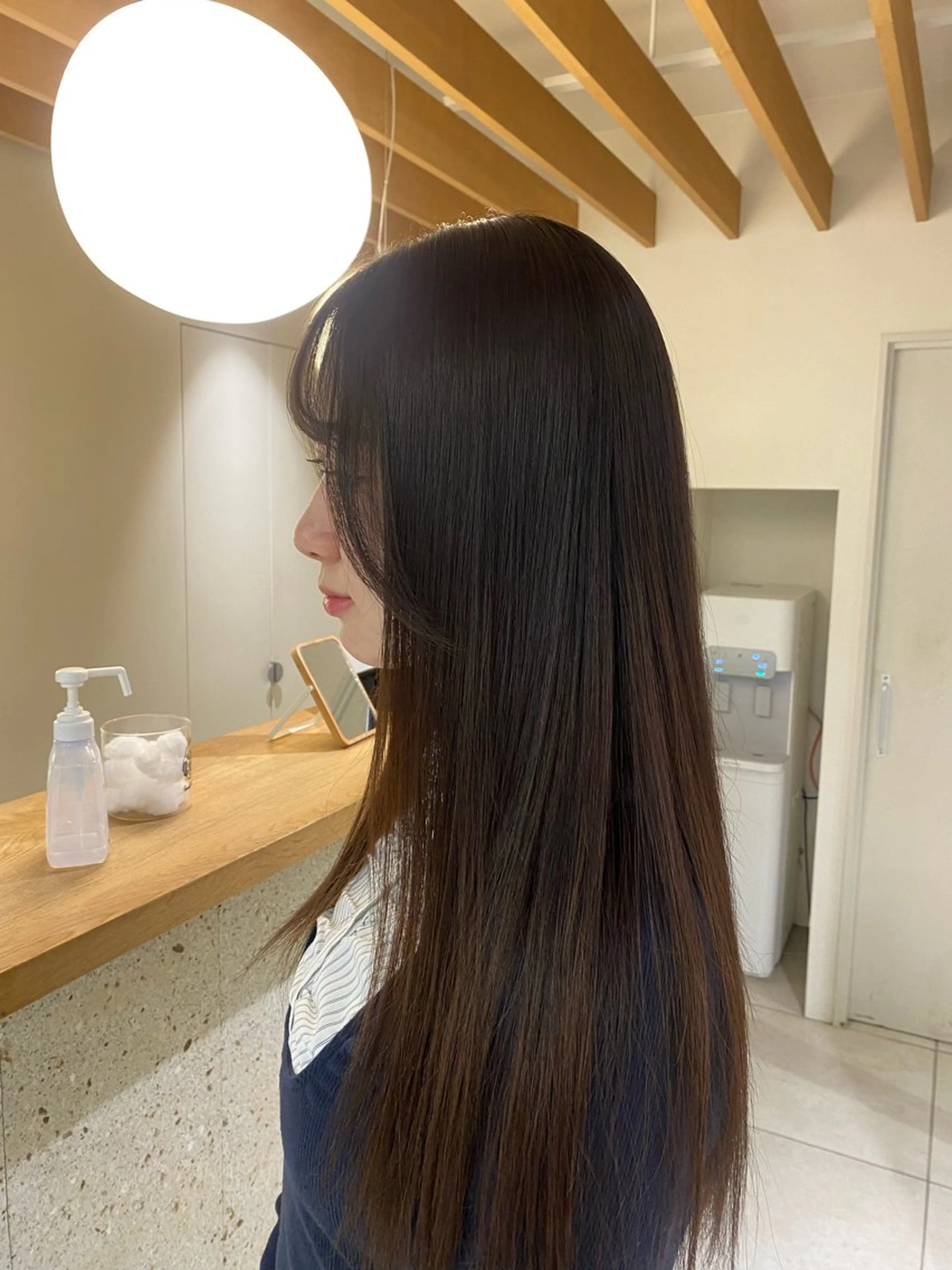 ロング 縮毛矯正 ナイトウ コトのヘアスタイル