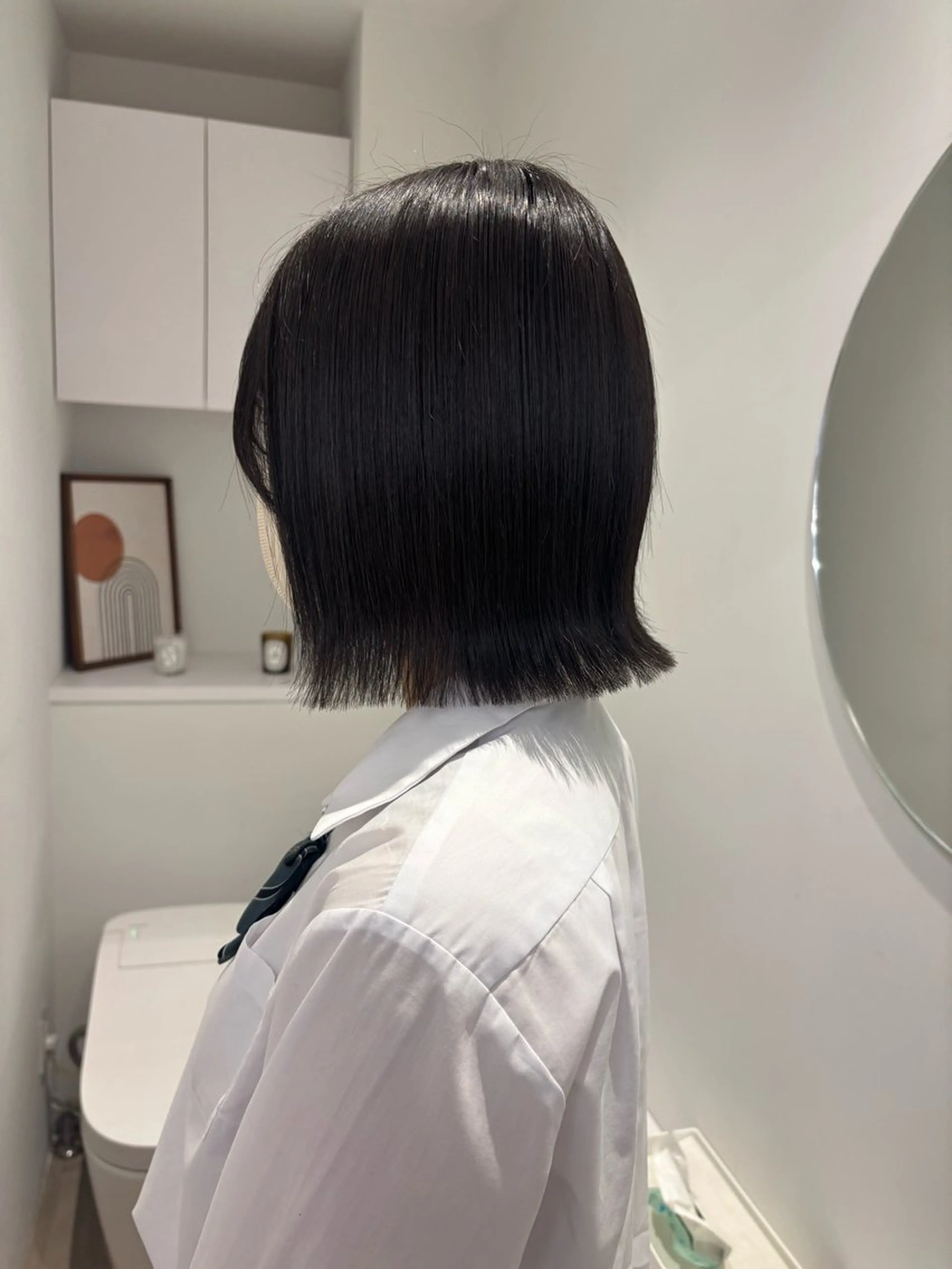ショート リン🔔ボブ cut ベージュカラー🤎のヘアスタイル