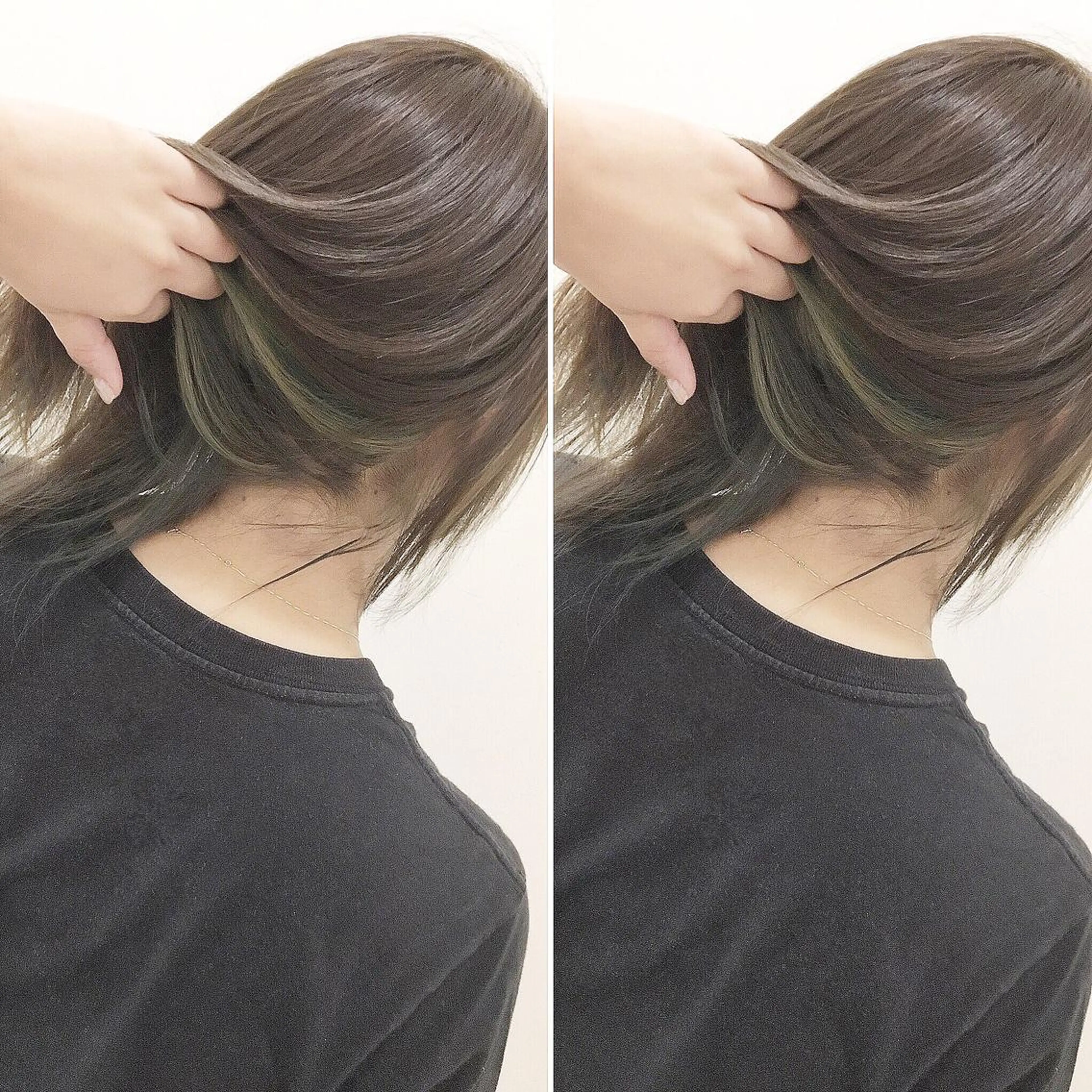 ミディアム ブリーチなしダブル/ レイヤーカット 小棹のヘアスタイル